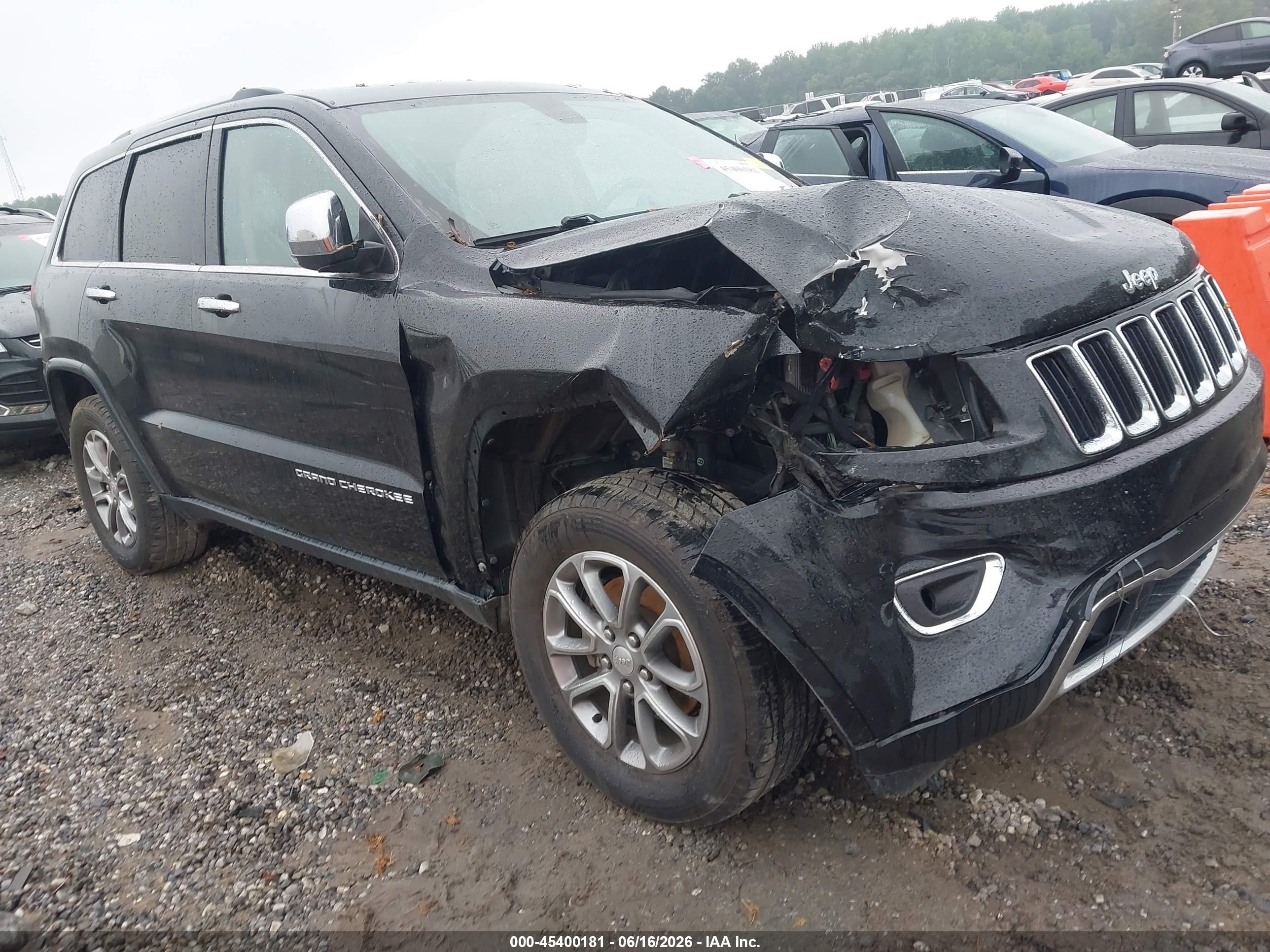 2014 Jeep Grand Cherokee Limited Black vin: 1C4RJEBG2EC336511