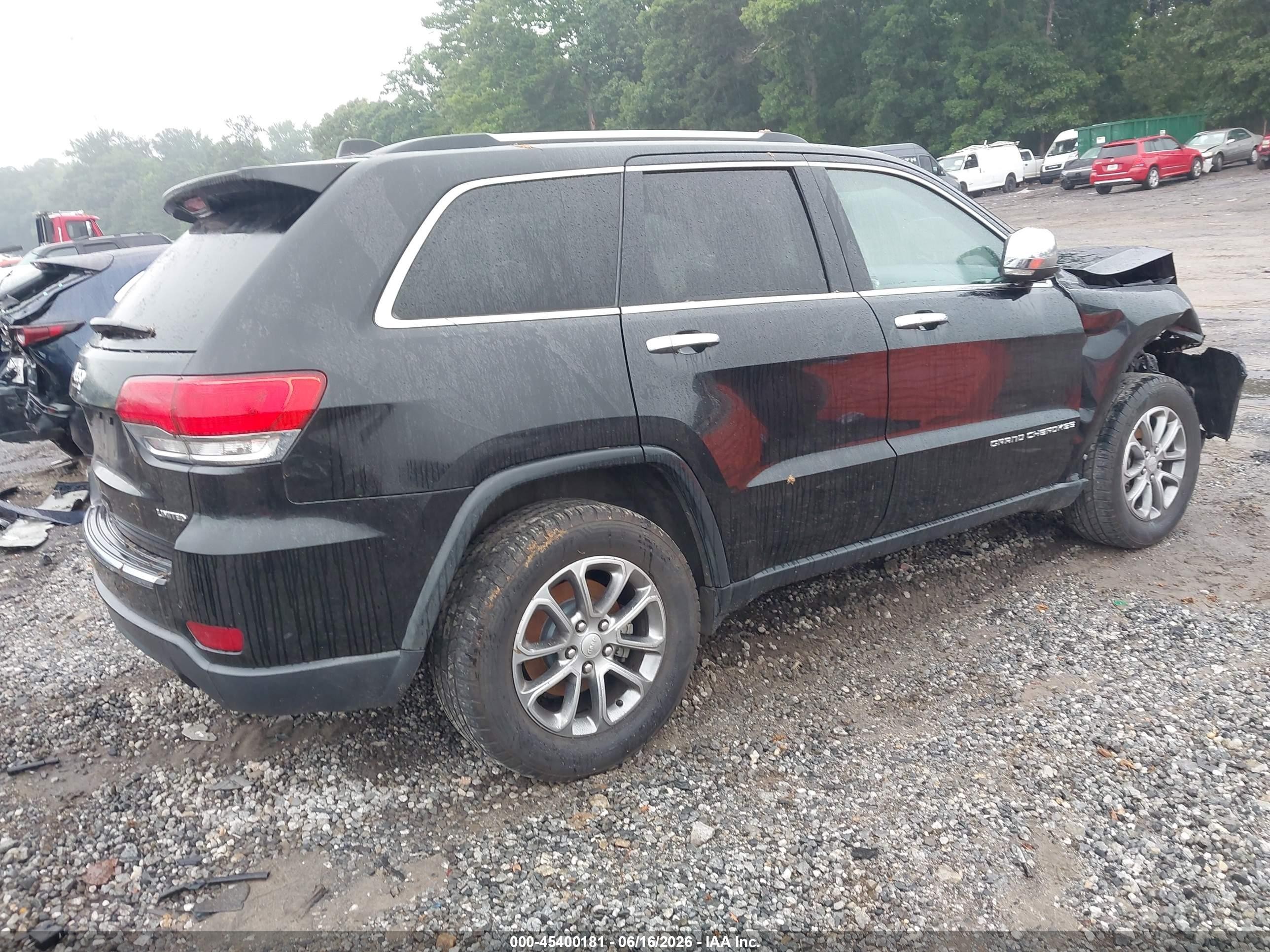 2014 Jeep Grand Cherokee Limited Black vin: 1C4RJEBG2EC336511