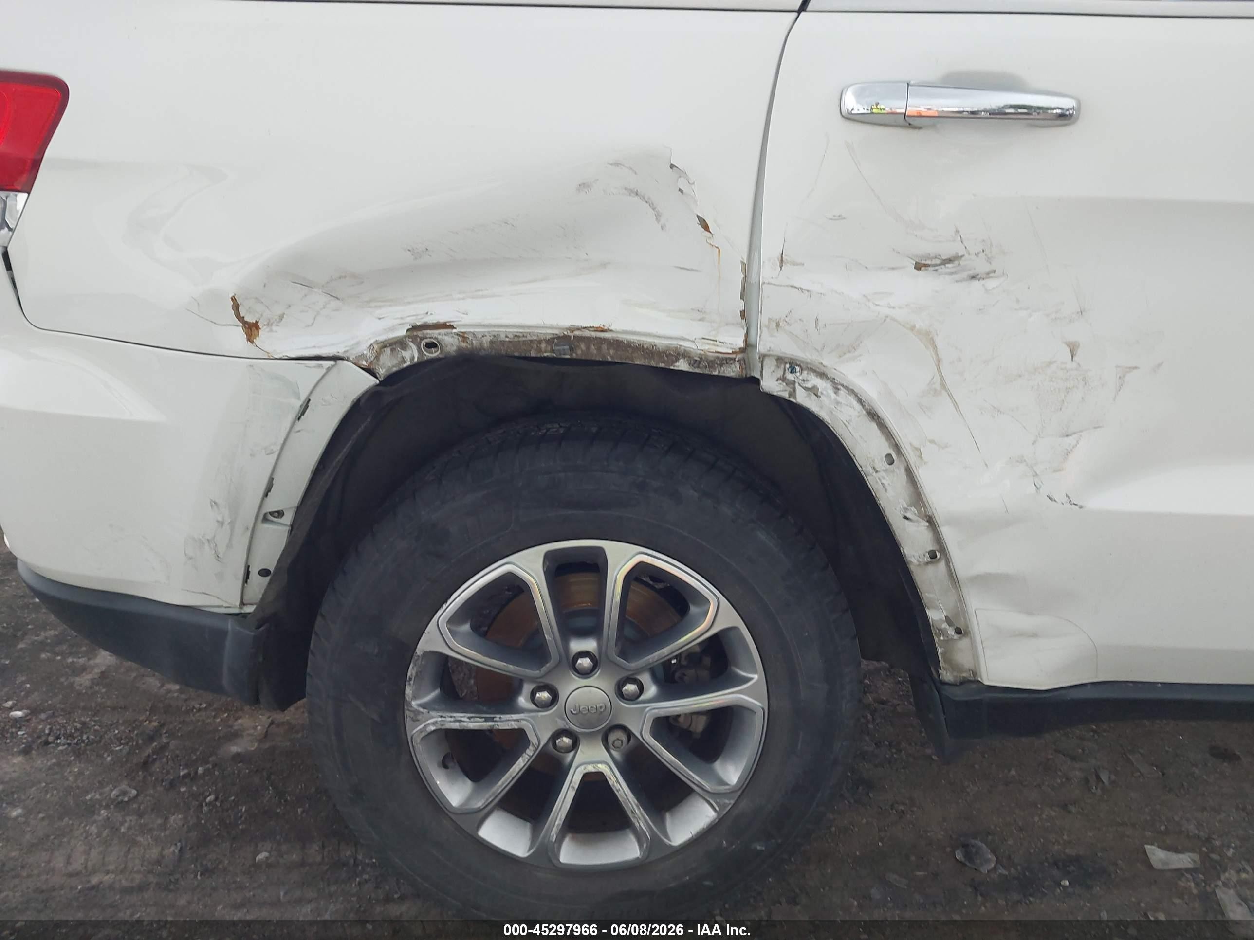 2014 Jeep Grand Cherokee Limited White vin: 1C4RJEBG2EC529161