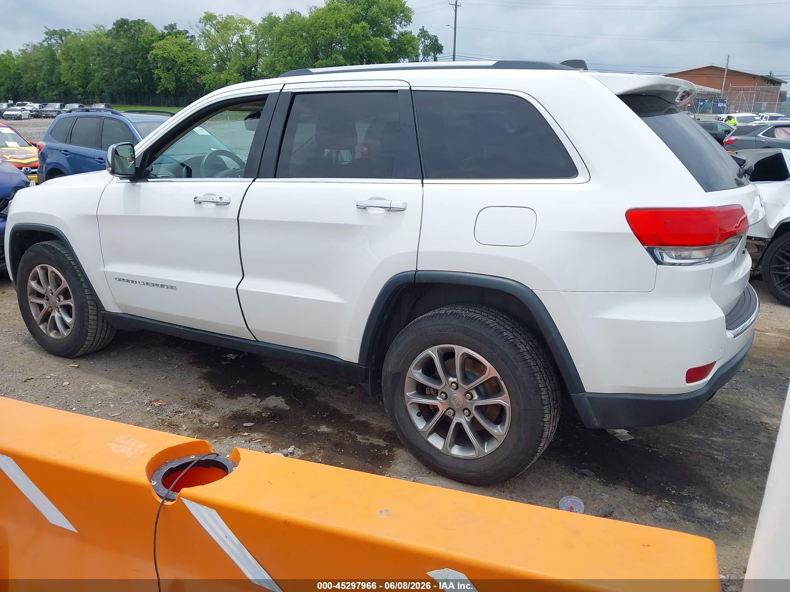 2014 Jeep Grand Cherokee Limited White vin: 1C4RJEBG2EC529161