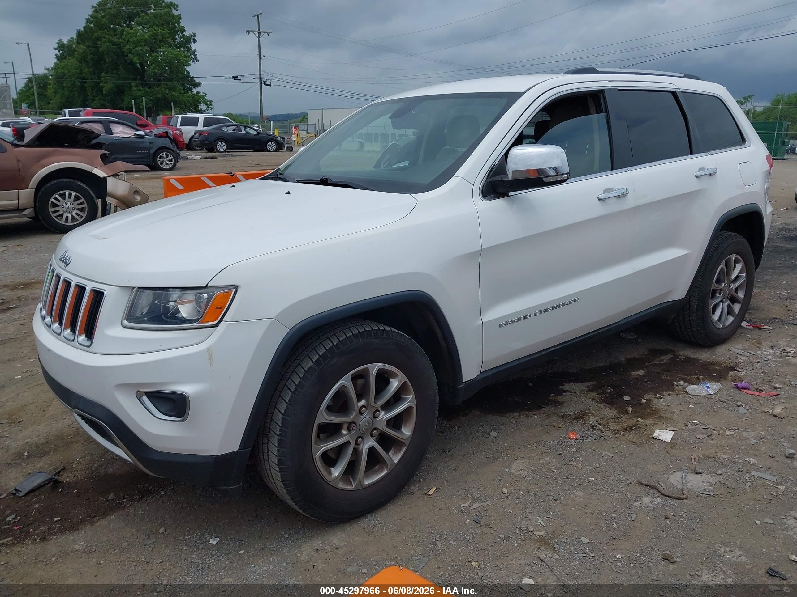 2014 Jeep Grand Cherokee Limited White vin: 1C4RJEBG2EC529161