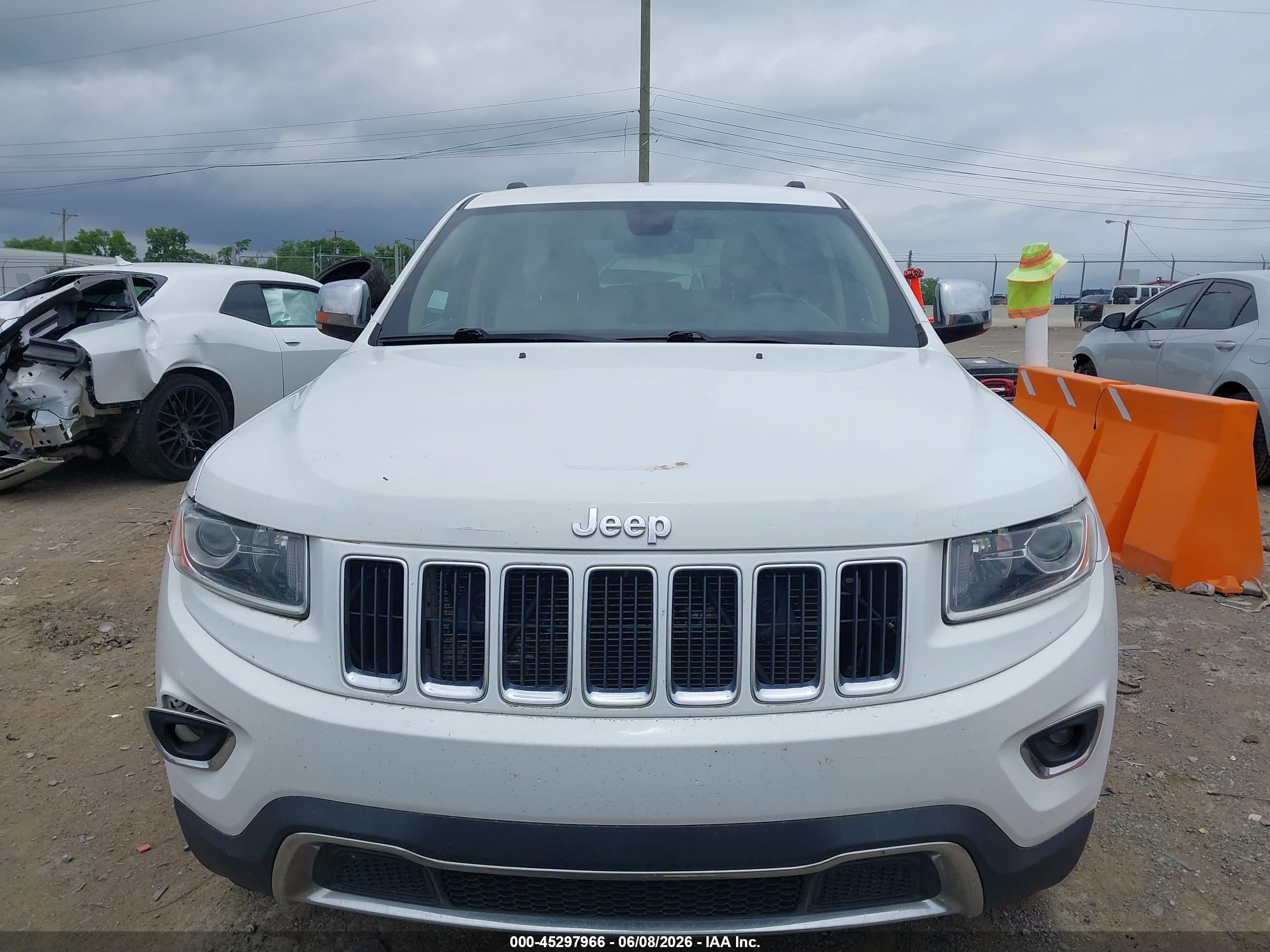 2014 Jeep Grand Cherokee Limited White vin: 1C4RJEBG2EC529161