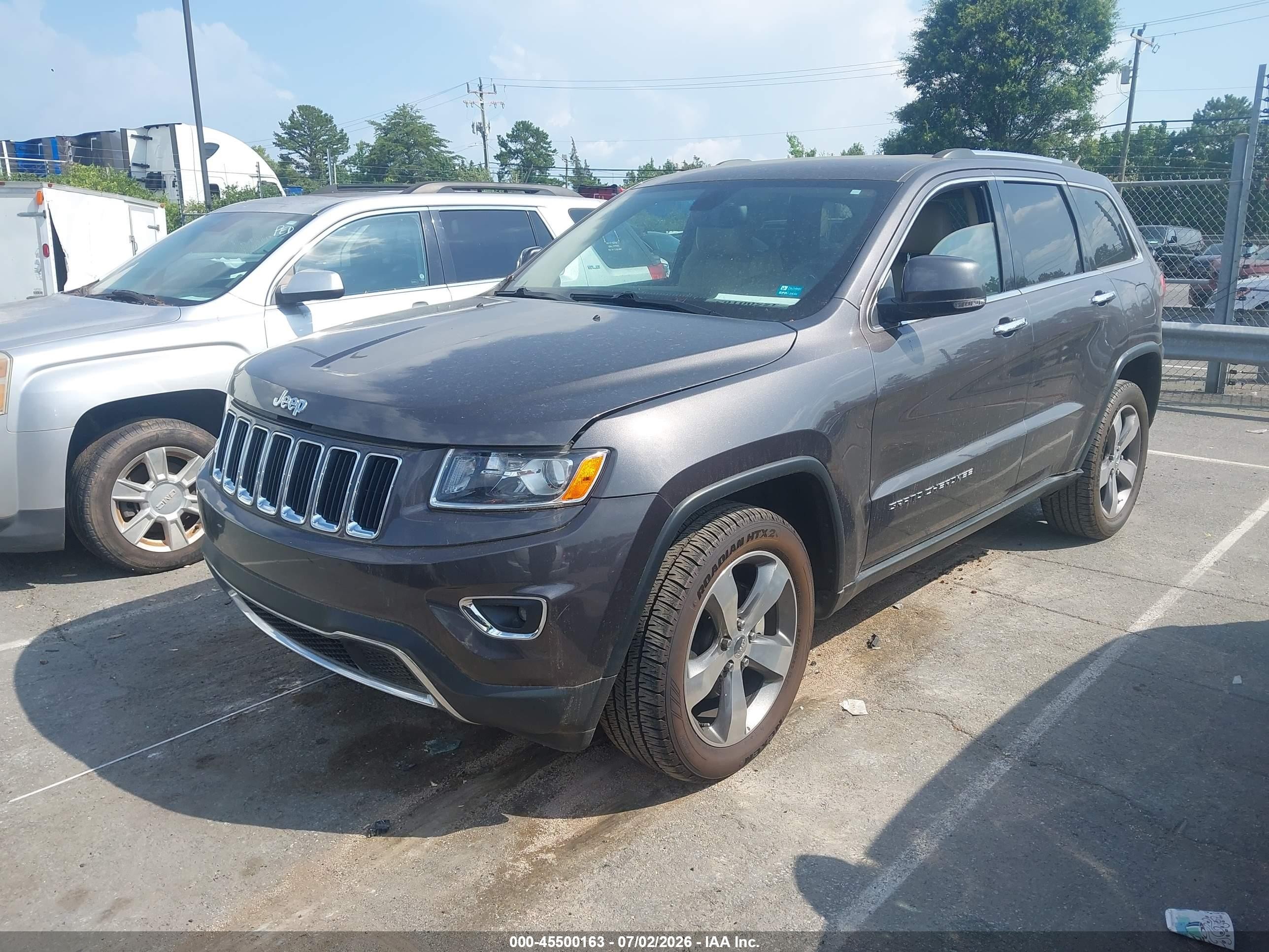 2014 Jeep Grand Cherokee Limited Gray vin: 1C4RJEBG2EC542878