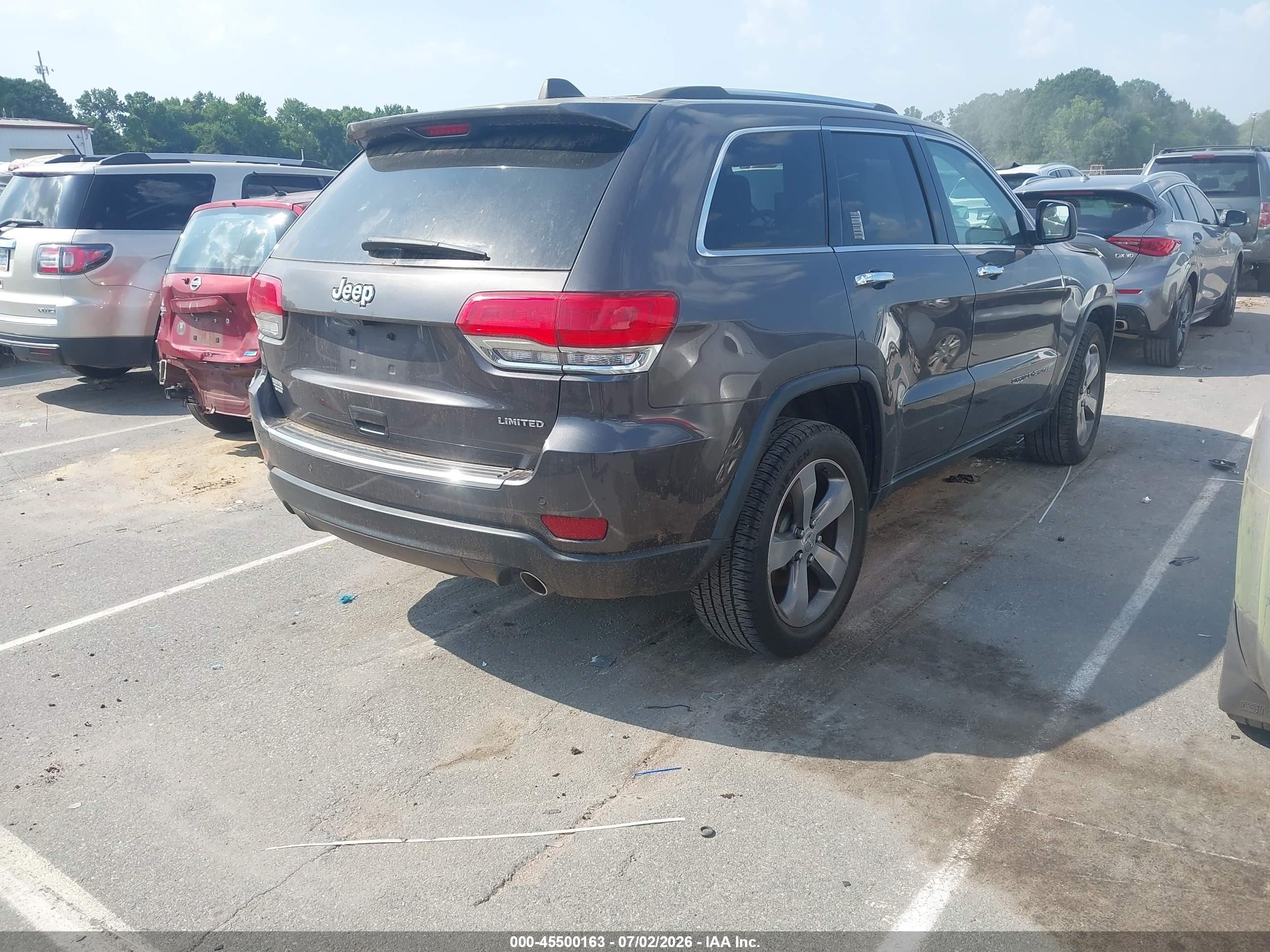 2014 Jeep Grand Cherokee Limited Gray vin: 1C4RJEBG2EC542878