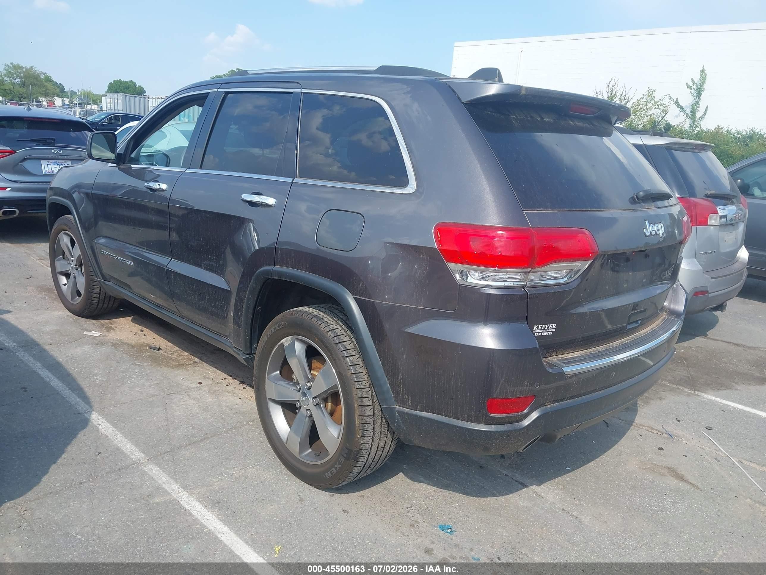 2014 Jeep Grand Cherokee Limited Gray vin: 1C4RJEBG2EC542878