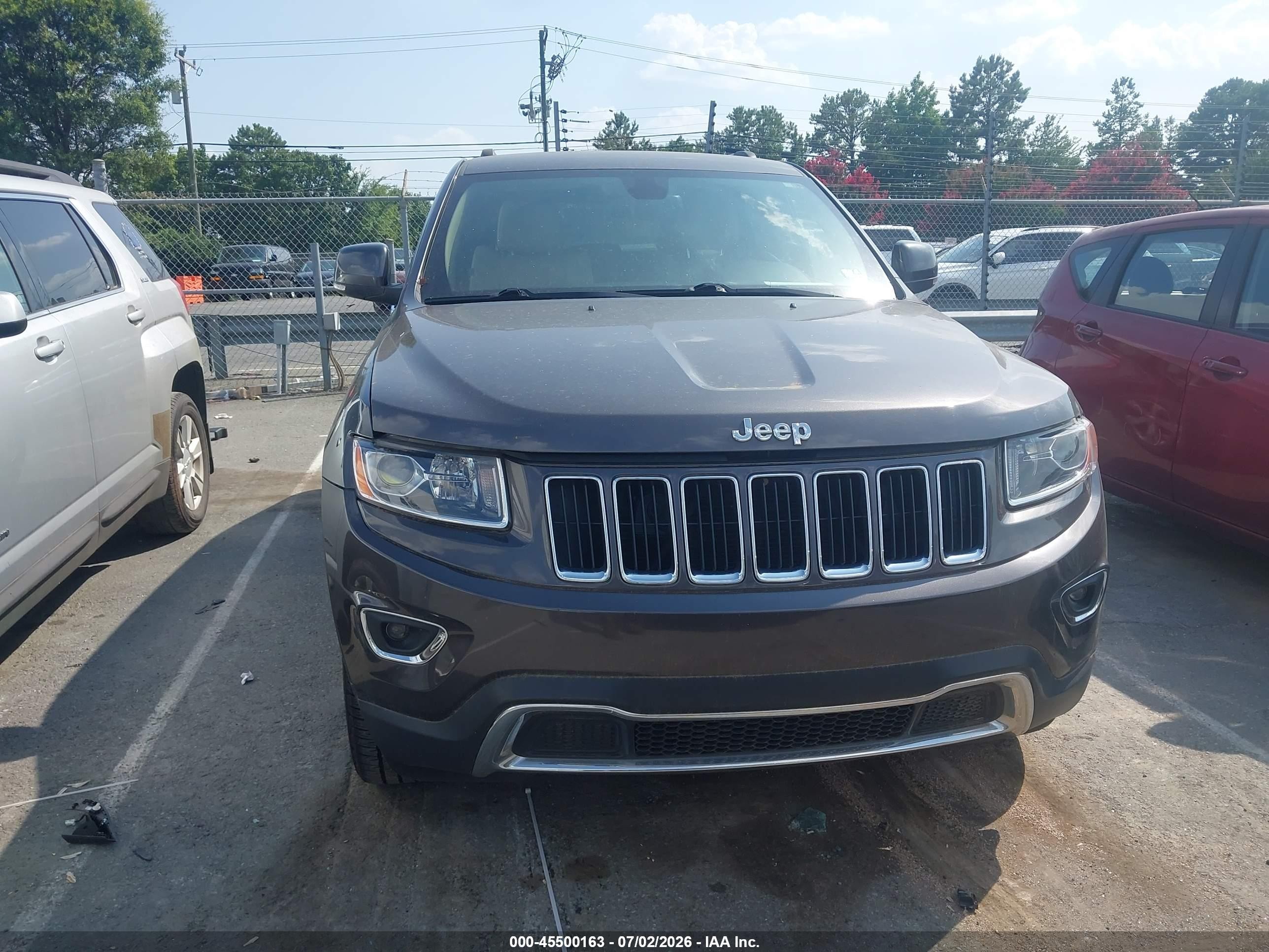 2014 Jeep Grand Cherokee Limited Gray vin: 1C4RJEBG2EC542878