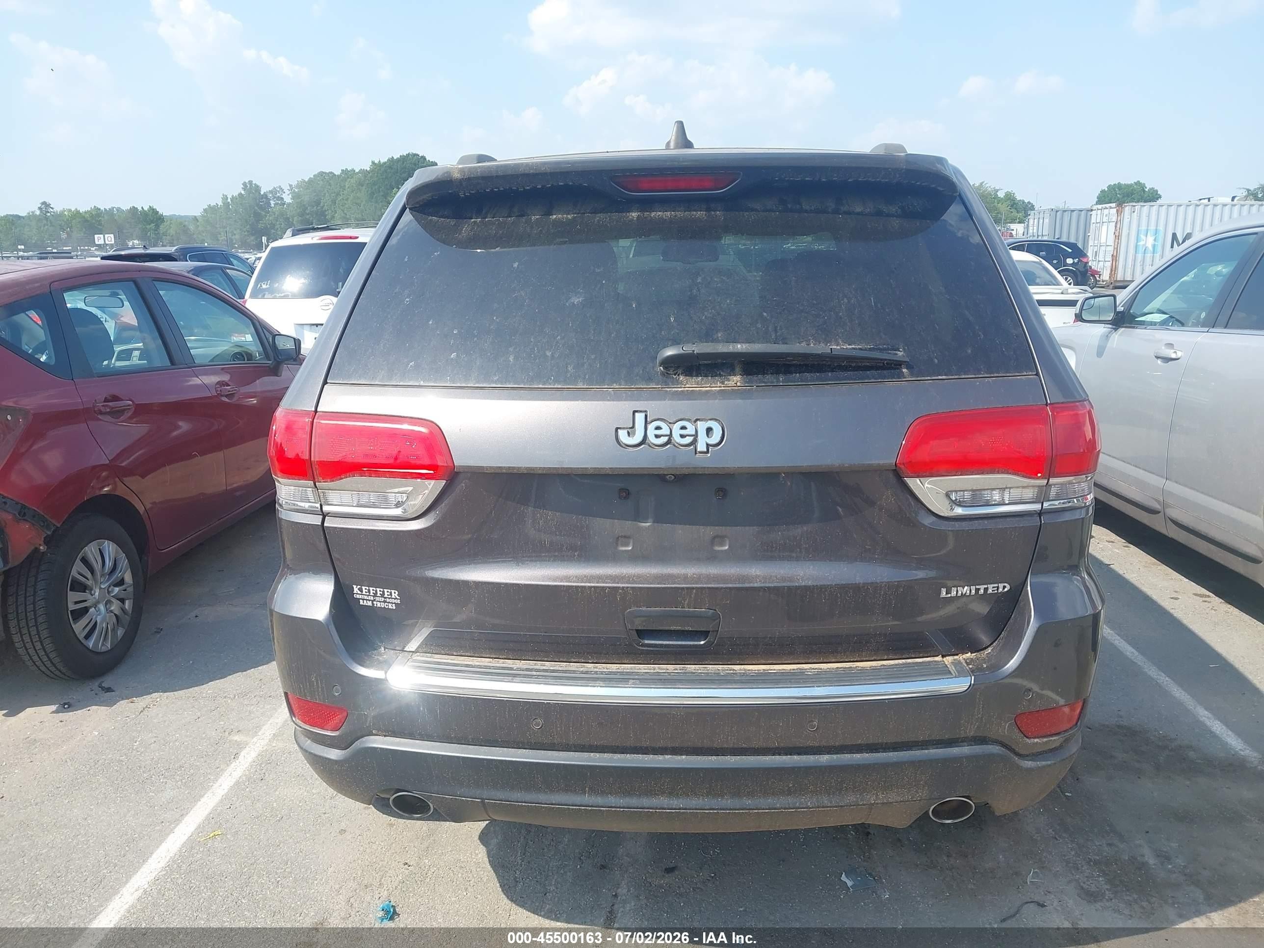 2014 Jeep Grand Cherokee Limited Gray vin: 1C4RJEBG2EC542878
