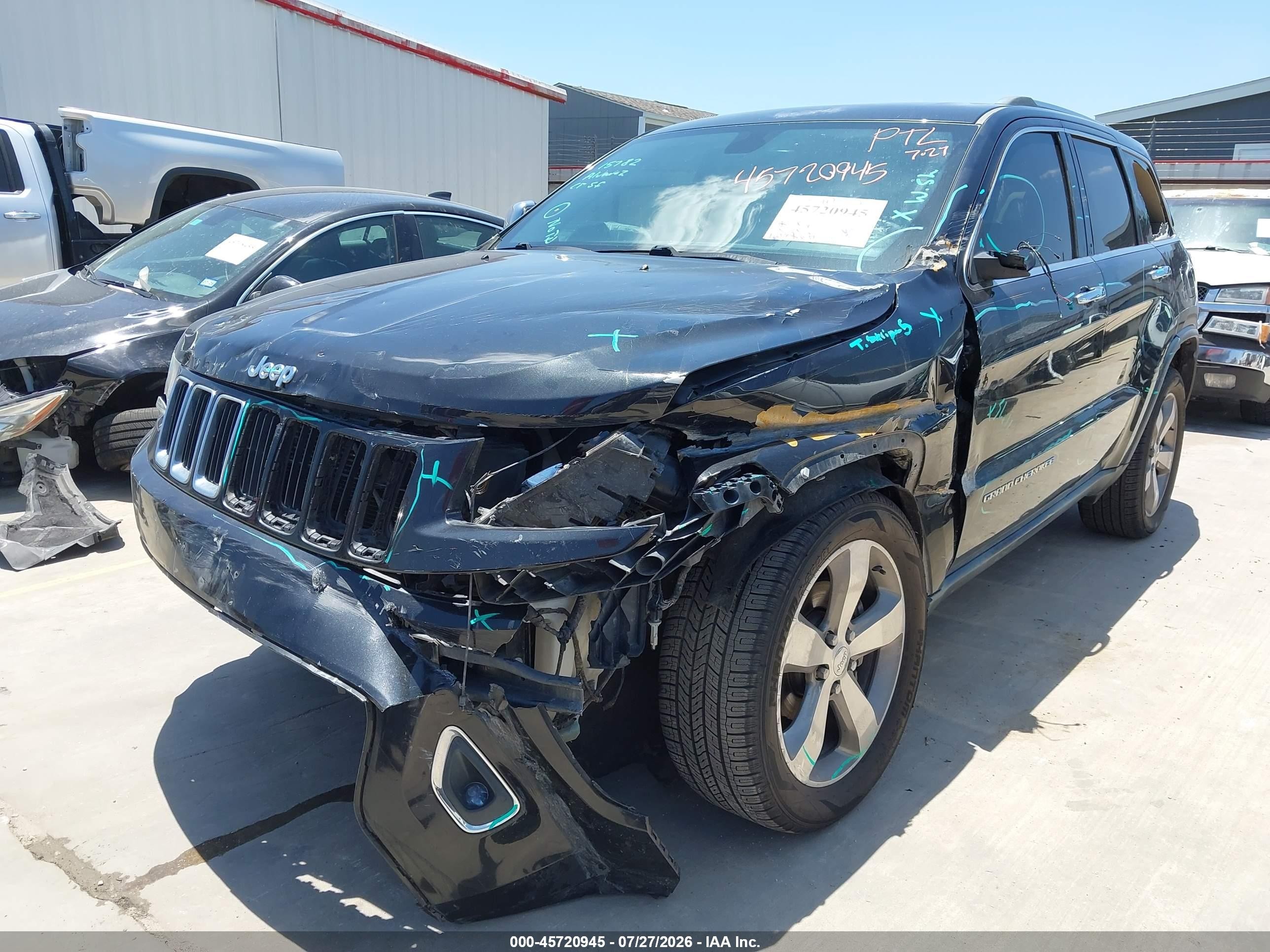 2015 Jeep Grand Cherokee Limited Black vin: 1C4RJEBG2FC614793