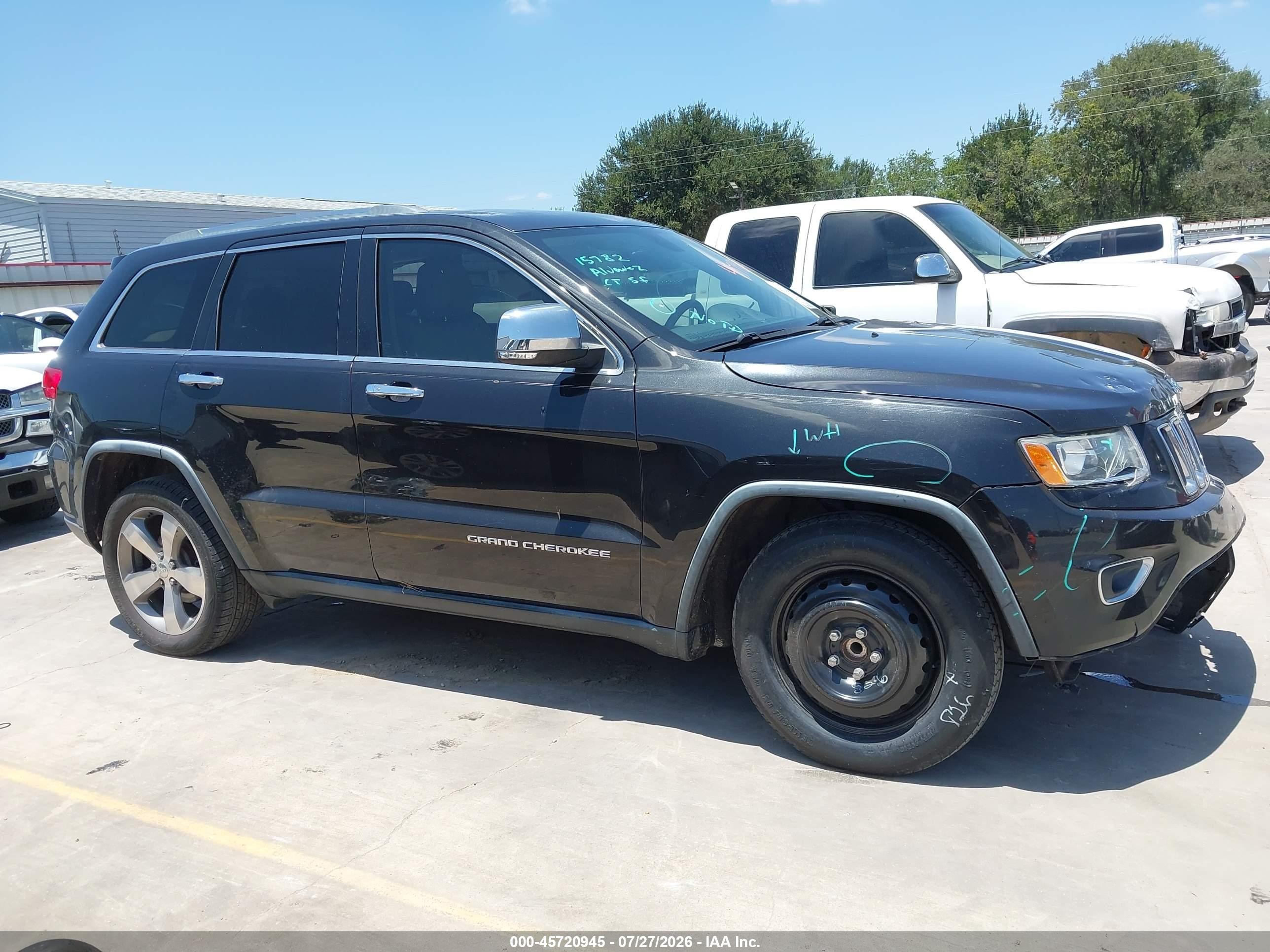 2015 Jeep Grand Cherokee Limited Black vin: 1C4RJEBG2FC614793