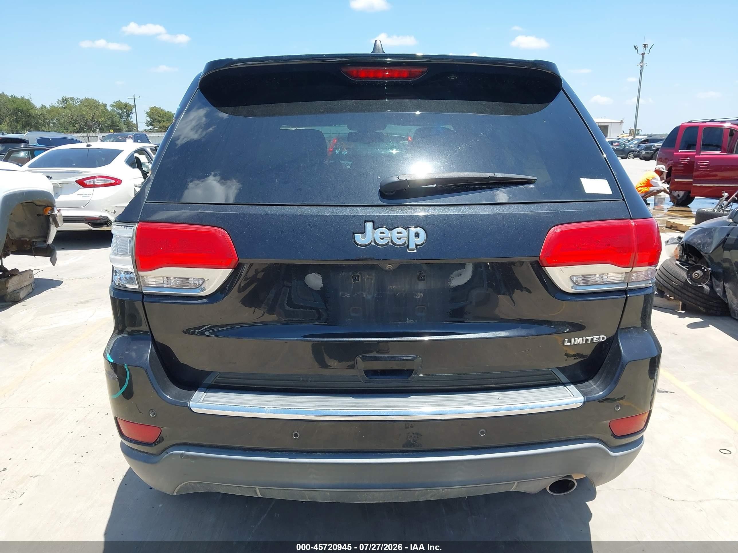 2015 Jeep Grand Cherokee Limited Black vin: 1C4RJEBG2FC614793
