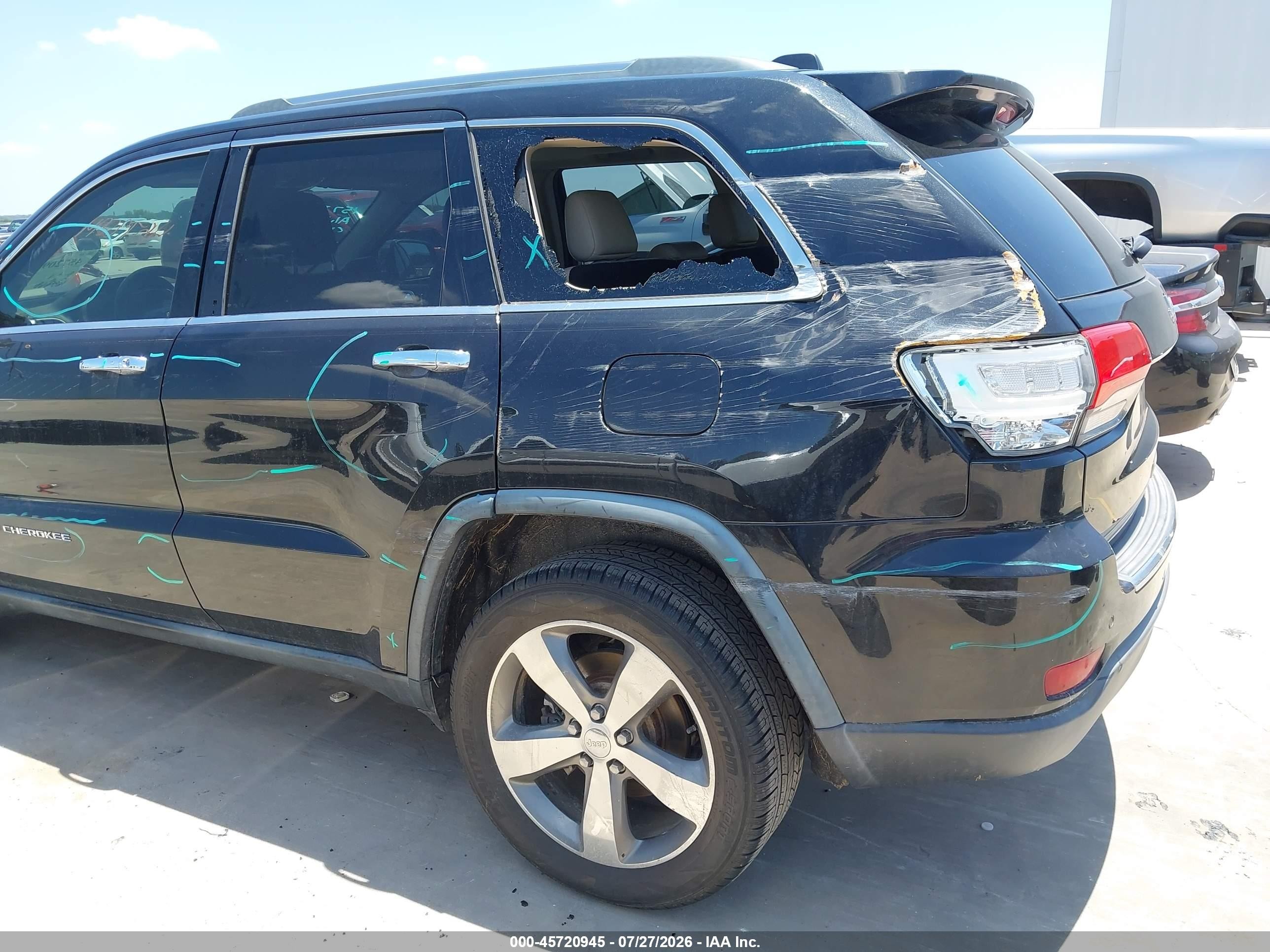 2015 Jeep Grand Cherokee Limited Black vin: 1C4RJEBG2FC614793