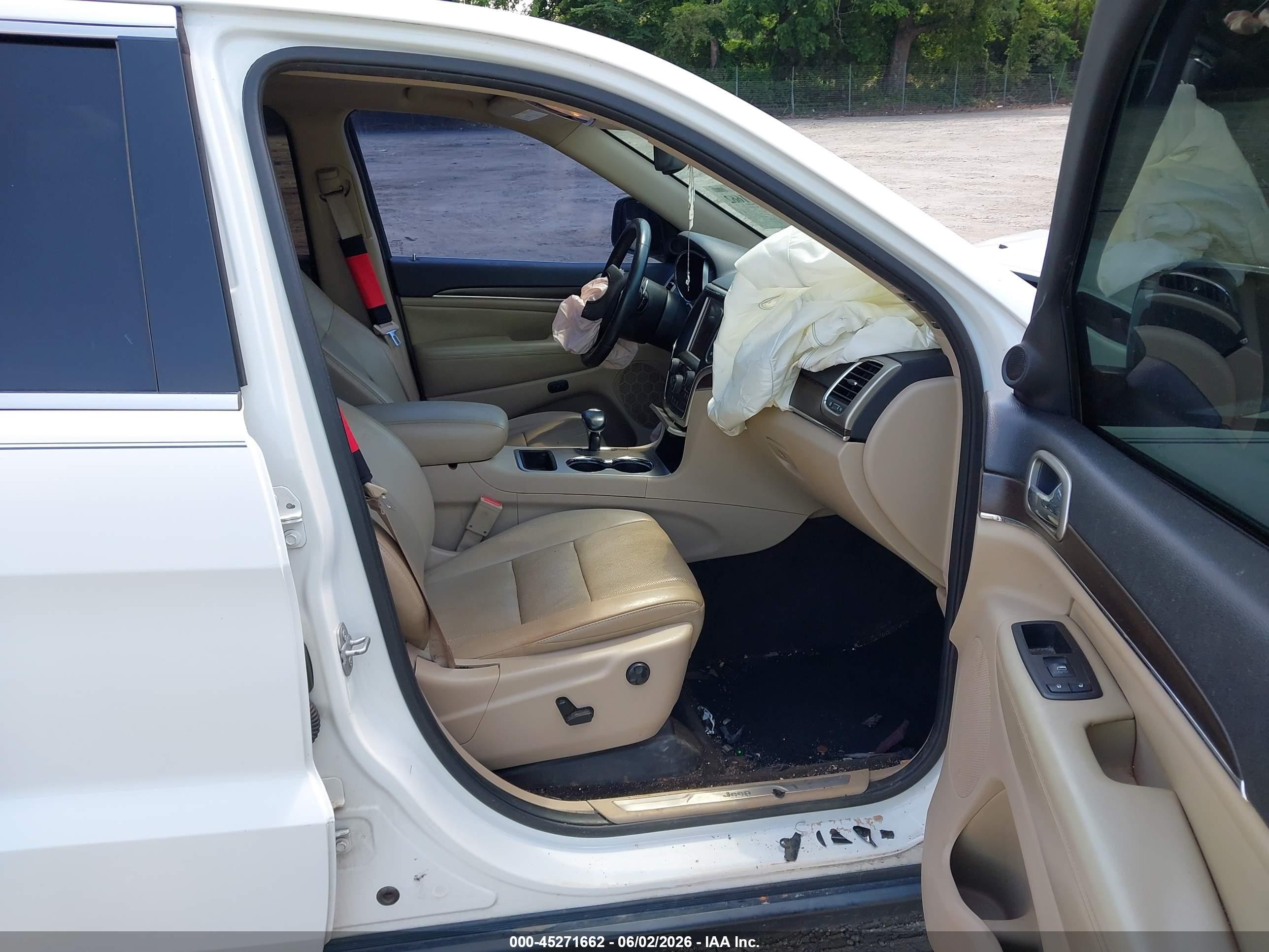 2015 Jeep Grand Cherokee Limited White vin: 1C4RJEBG2FC740152