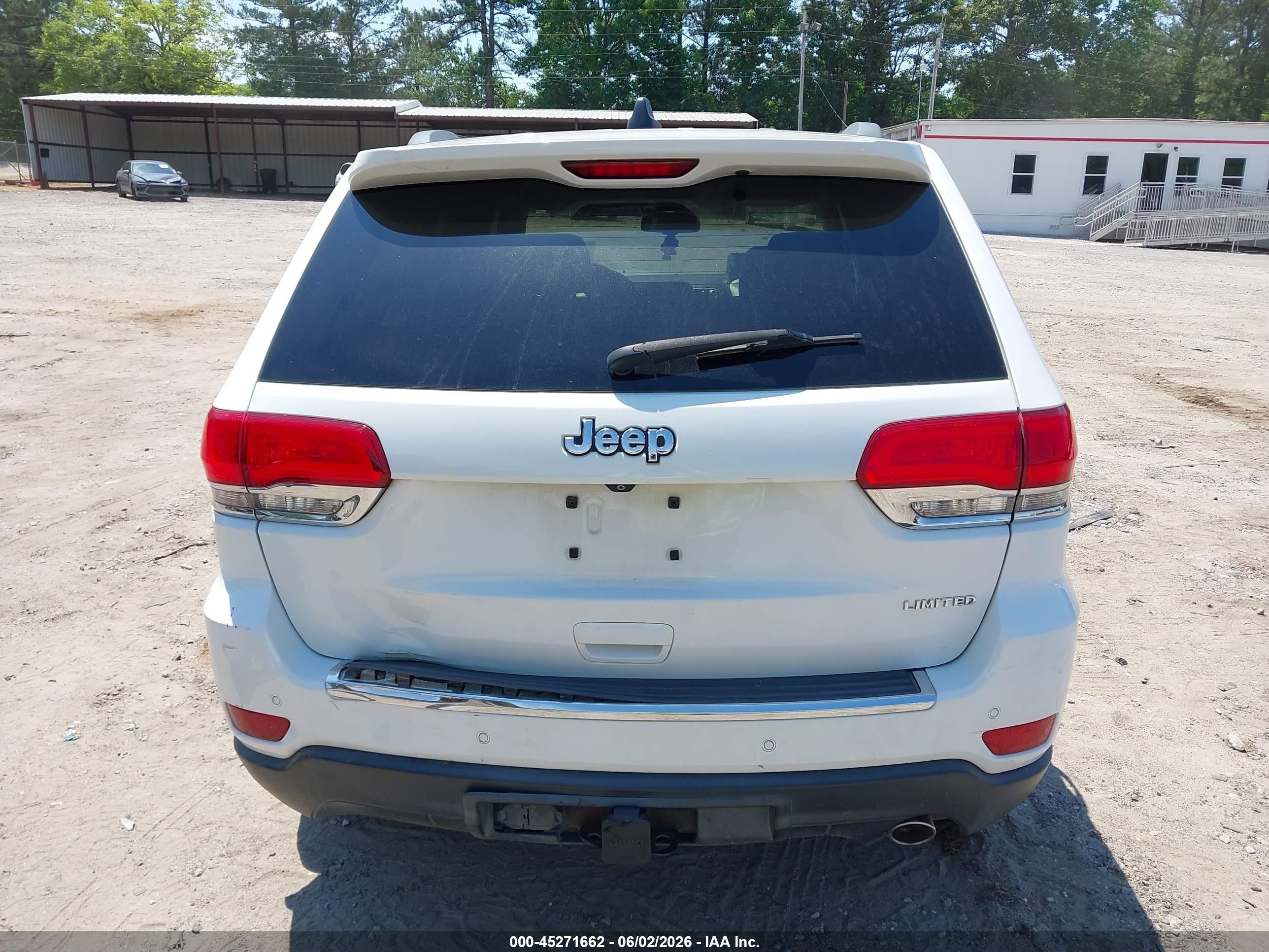 2015 Jeep Grand Cherokee Limited White vin: 1C4RJEBG2FC740152