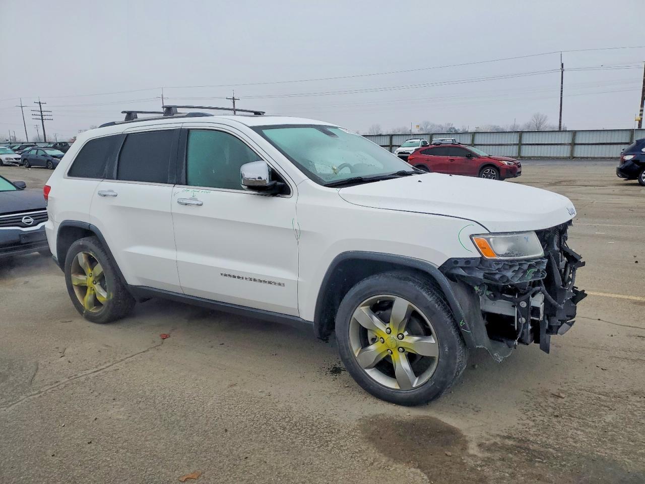 2015 Jeep Grand Cherokee Limited White vin: 1C4RJEBG2FC742712