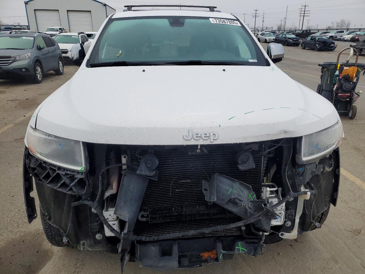2015 Jeep Grand Cherokee Limited White vin: 1C4RJEBG2FC742712