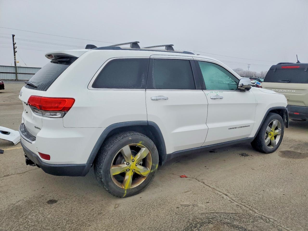 2015 Jeep Grand Cherokee Limited White vin: 1C4RJEBG2FC742712