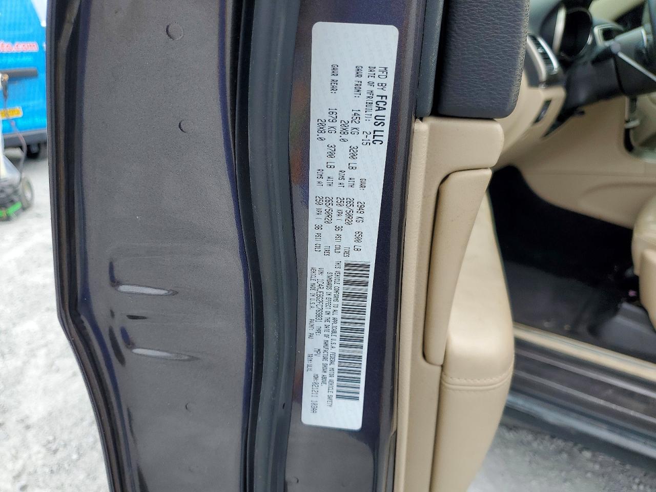 2015 Jeep Grand Cherokee Limited Charcoal vin: 1C4RJEBG2FC769831