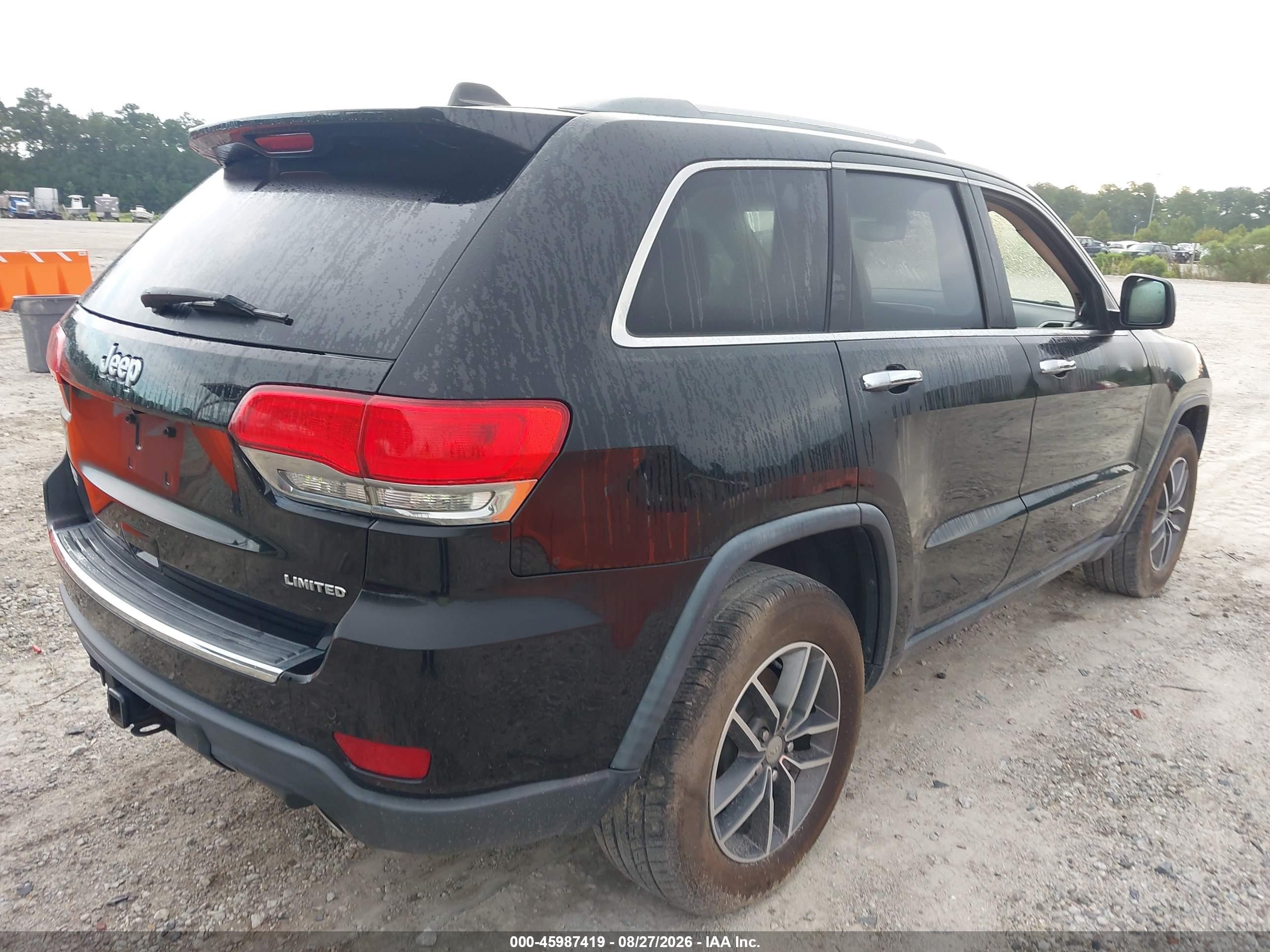 2018 Jeep Grand Cherokee Limited 4x2 Black vin: 1C4RJEBG2JC392443