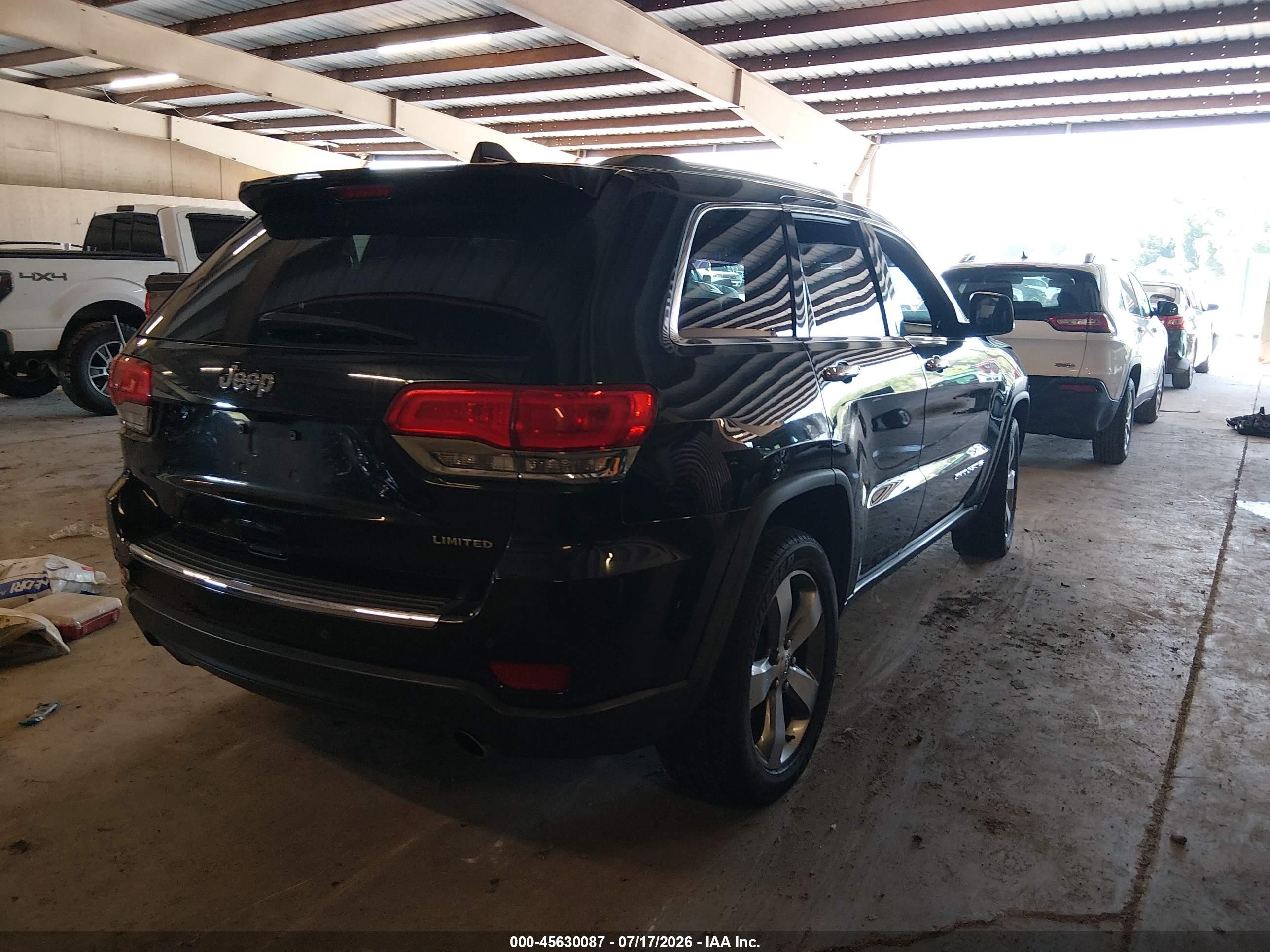 2014 Jeep Grand Cherokee Limited Black vin: 1C4RJEBG3EC157569