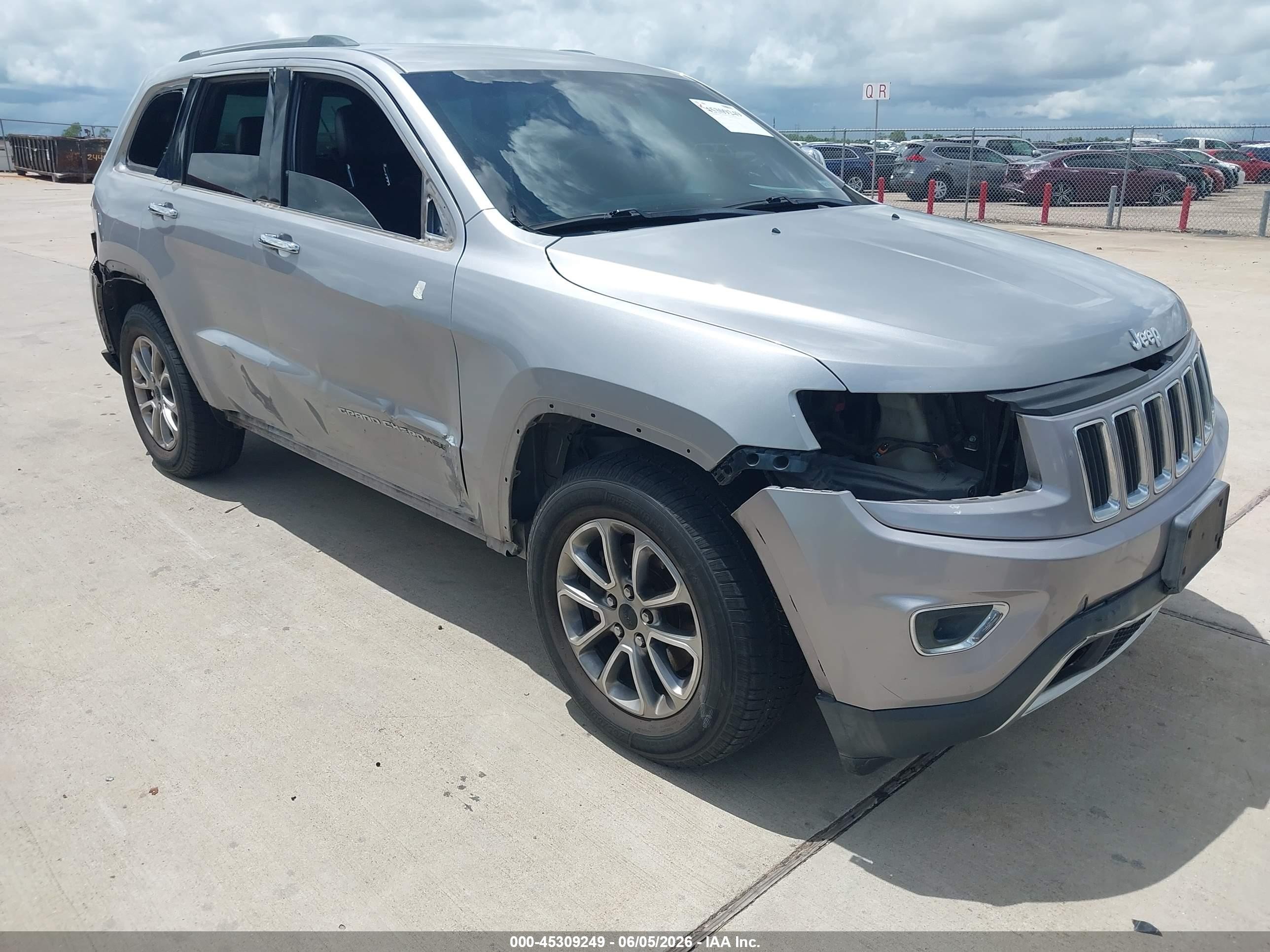 2014 Jeep Grand Cherokee Limited Gray vin: 1C4RJEBG3EC201697