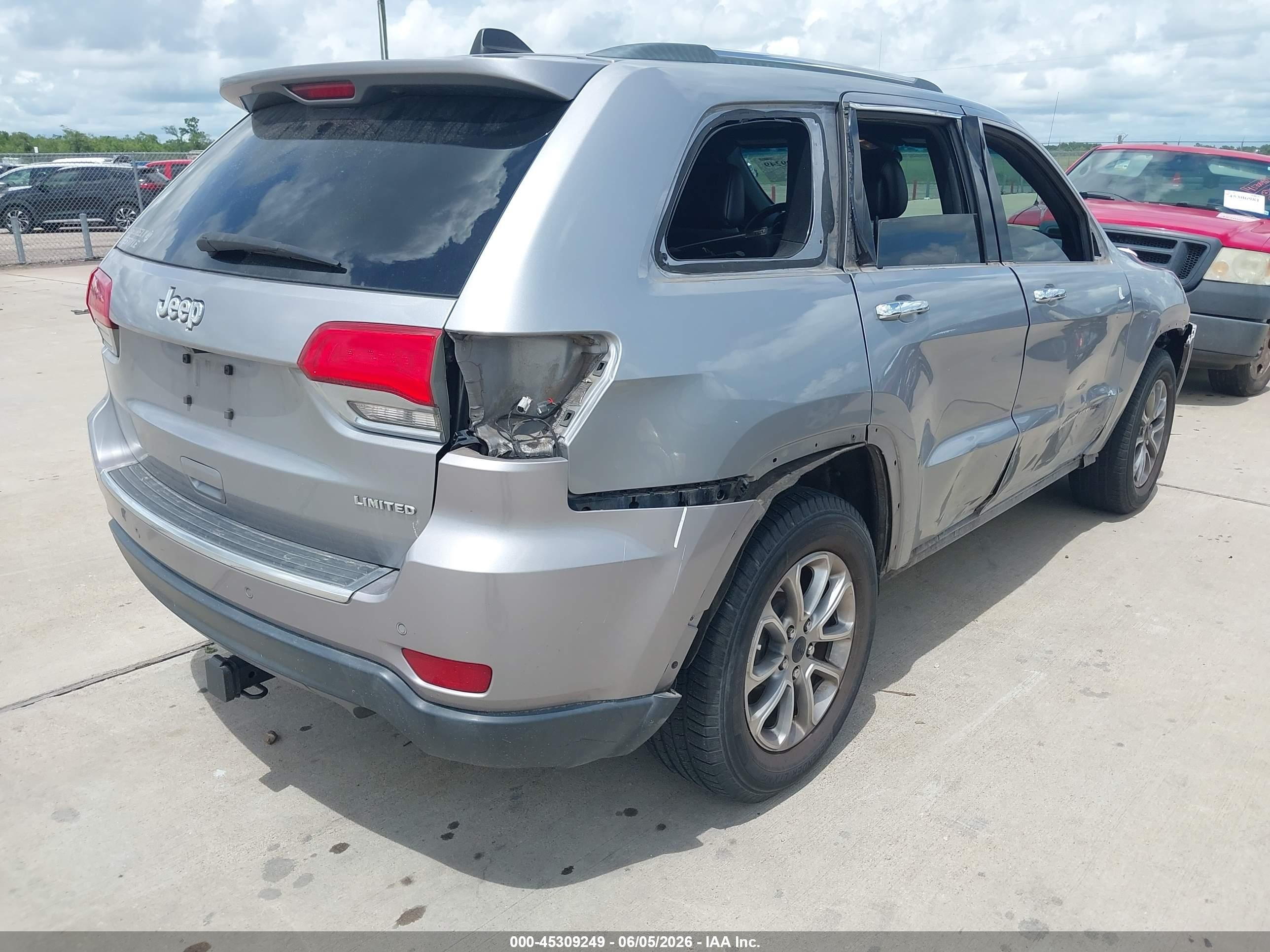 2014 Jeep Grand Cherokee Limited Gray vin: 1C4RJEBG3EC201697