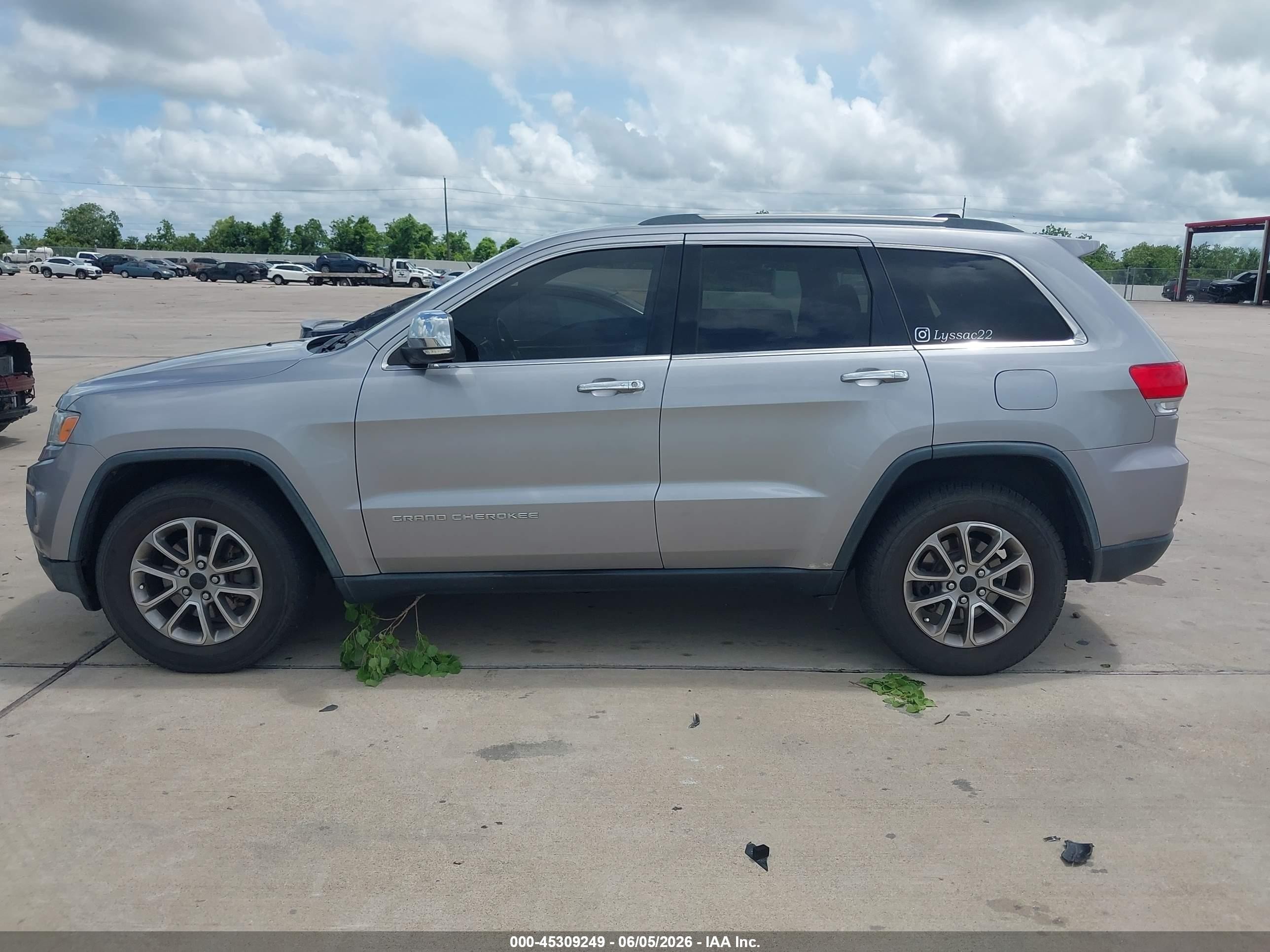 2014 Jeep Grand Cherokee Limited Gray vin: 1C4RJEBG3EC201697