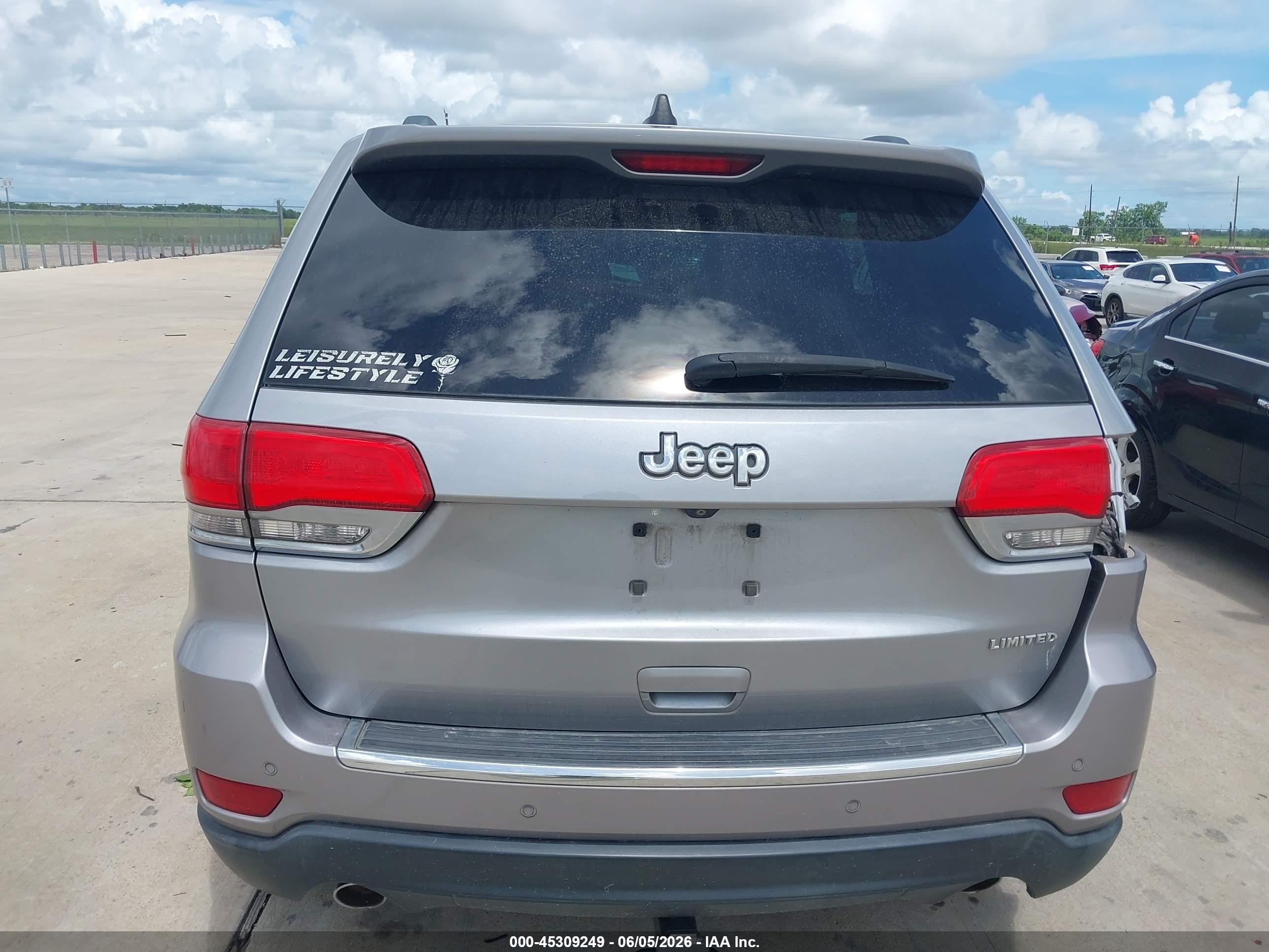 2014 Jeep Grand Cherokee Limited Gray vin: 1C4RJEBG3EC201697