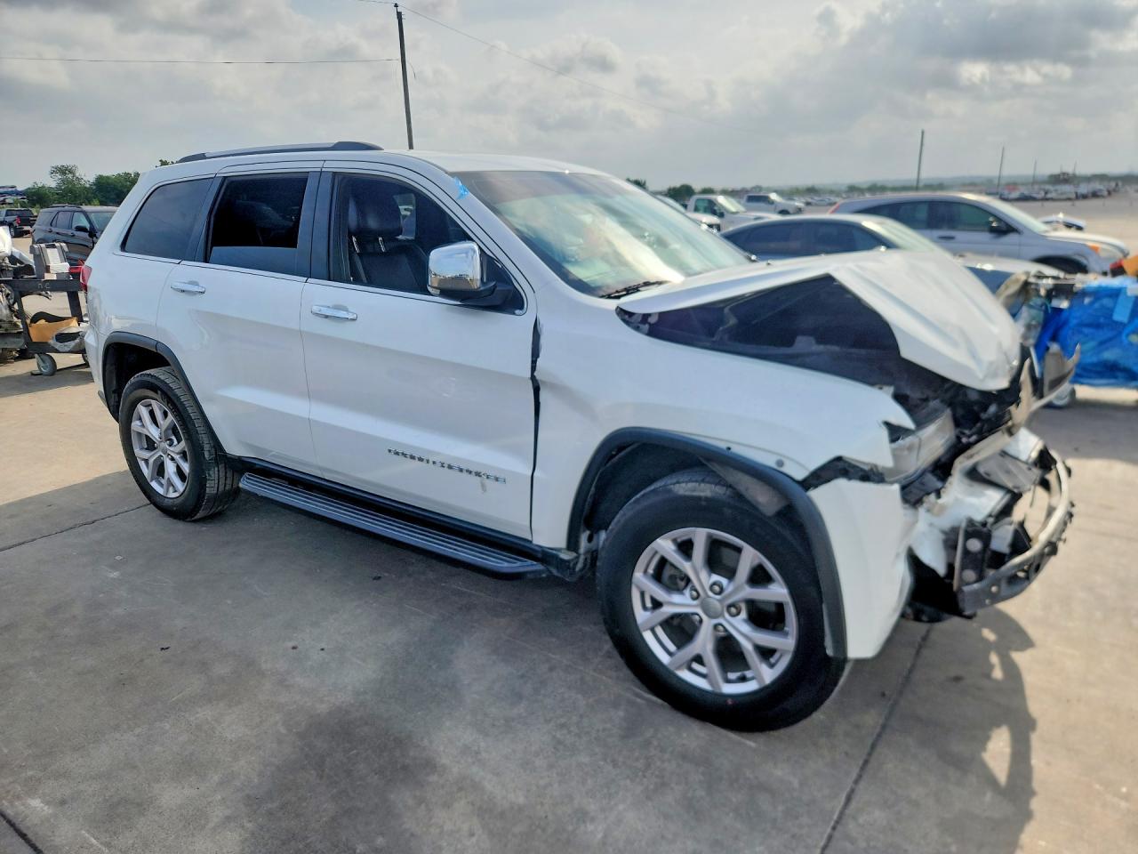 2014 Jeep Grand Cherokee Limited White vin: 1C4RJEBG3EC217950