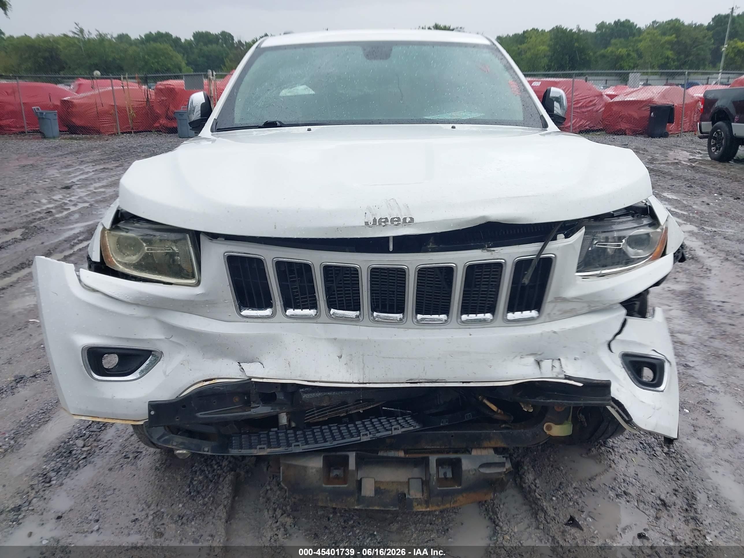2014 Jeep Grand Cherokee Limited White vin: 1C4RJEBG3EC437816