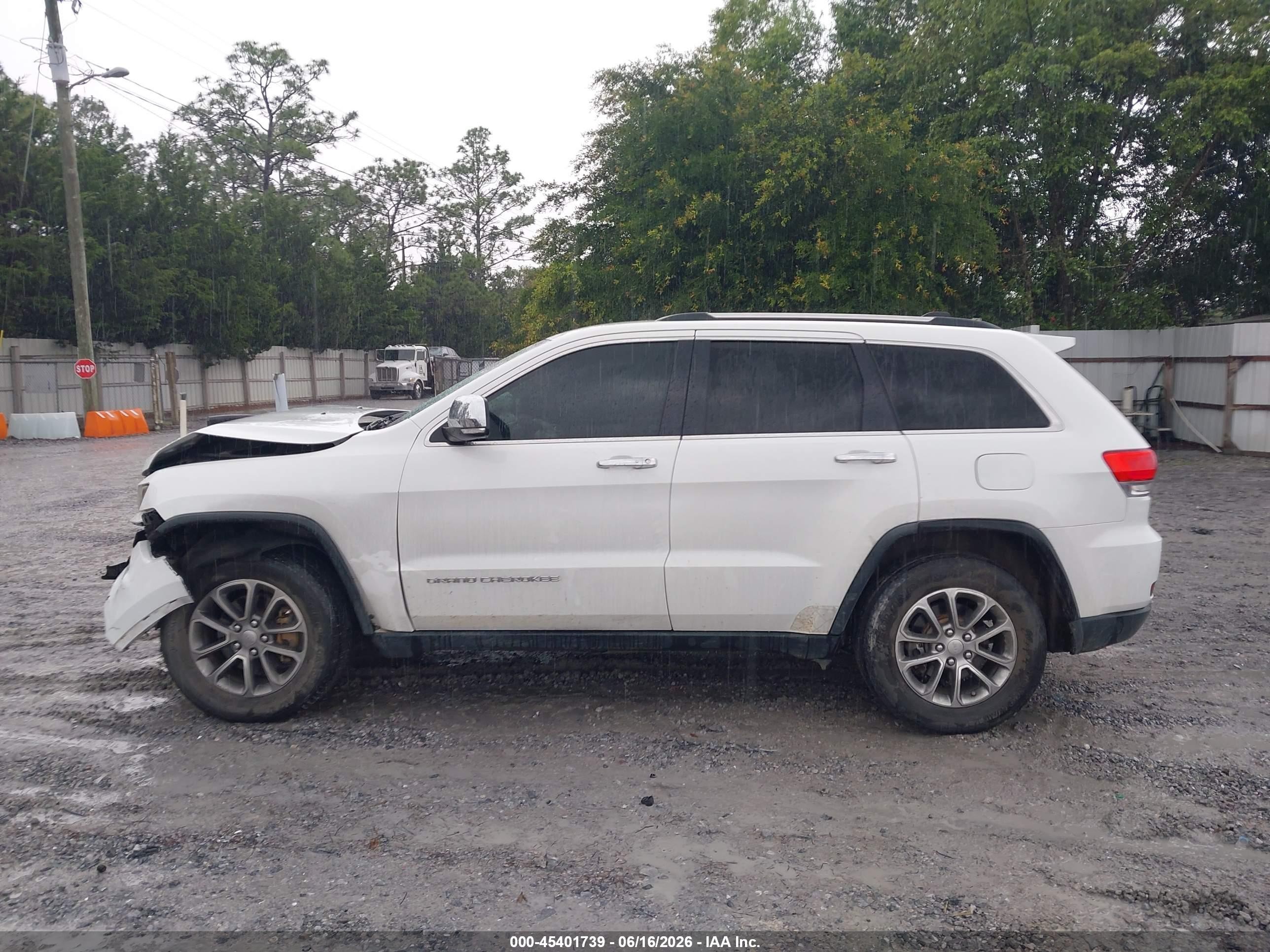 2014 Jeep Grand Cherokee Limited White vin: 1C4RJEBG3EC437816