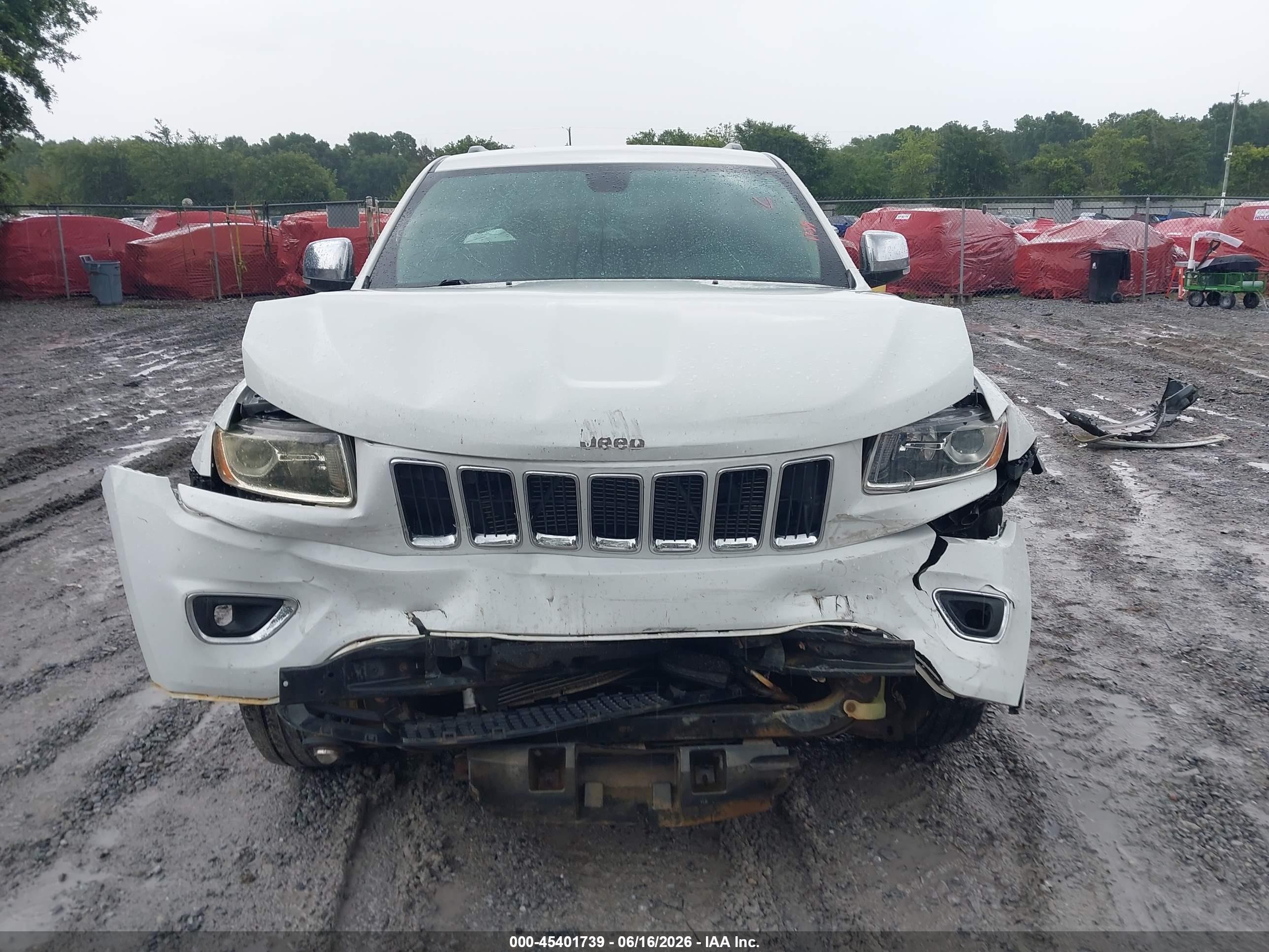 2014 Jeep Grand Cherokee Limited White vin: 1C4RJEBG3EC437816