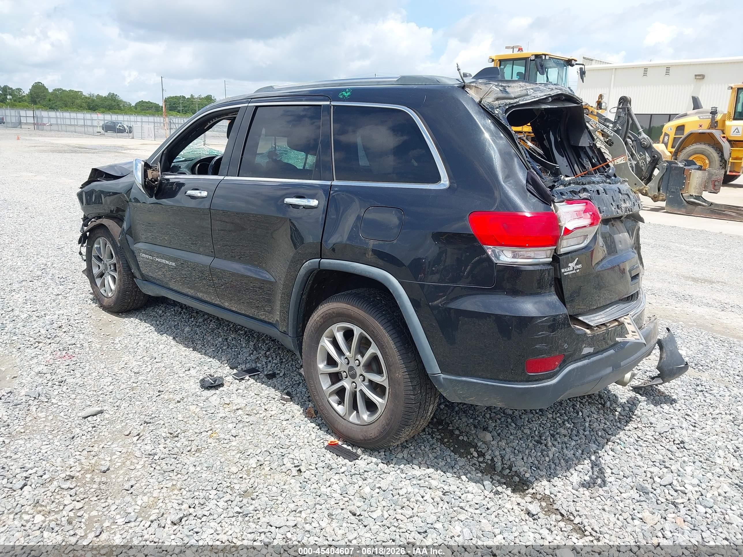 2015 Jeep Grand Cherokee Limited Black vin: 1C4RJEBG3FC118806