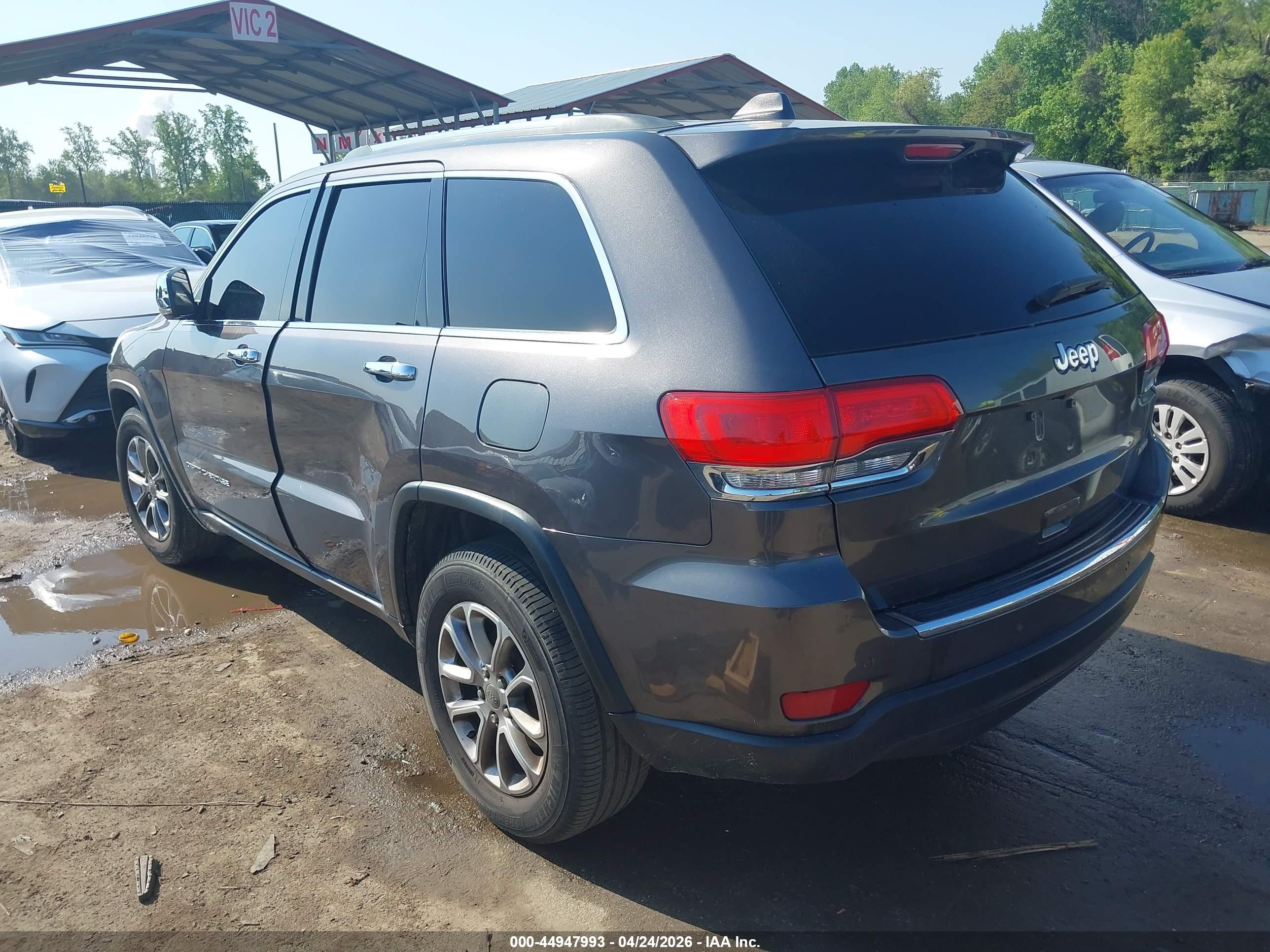 2015 Jeep Grand Cherokee Limited Серый vin: 1C4RJEBG3FC118899