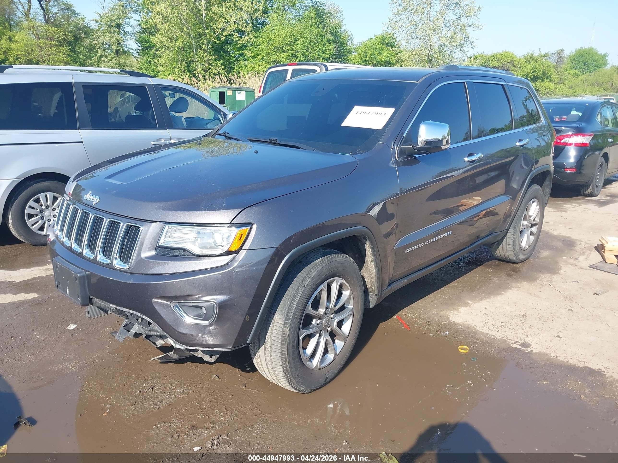 2015 Jeep Grand Cherokee Limited Серый vin: 1C4RJEBG3FC118899