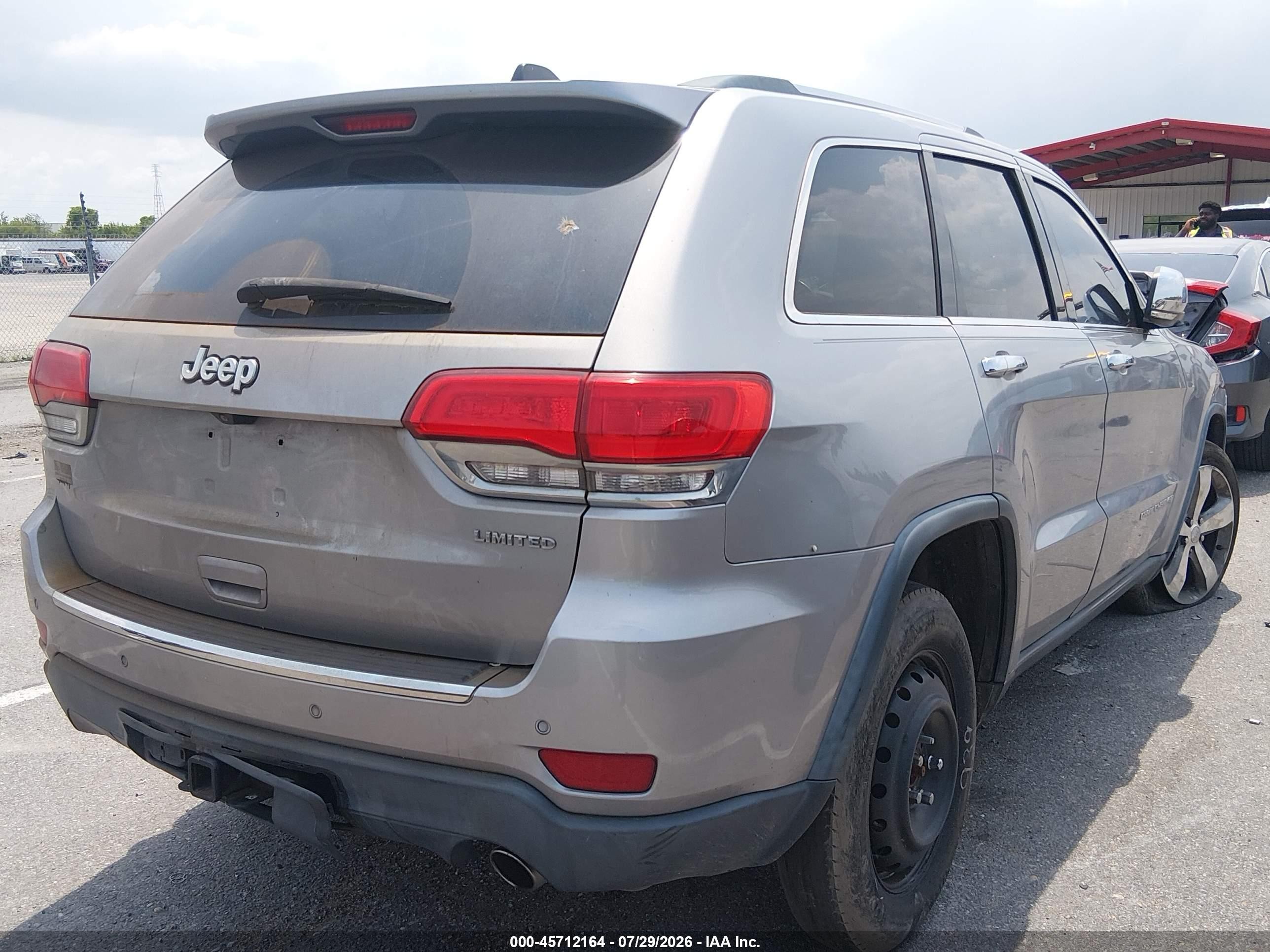 2015 Jeep Grand Cherokee Limited Silver vin: 1C4RJEBG3FC192985