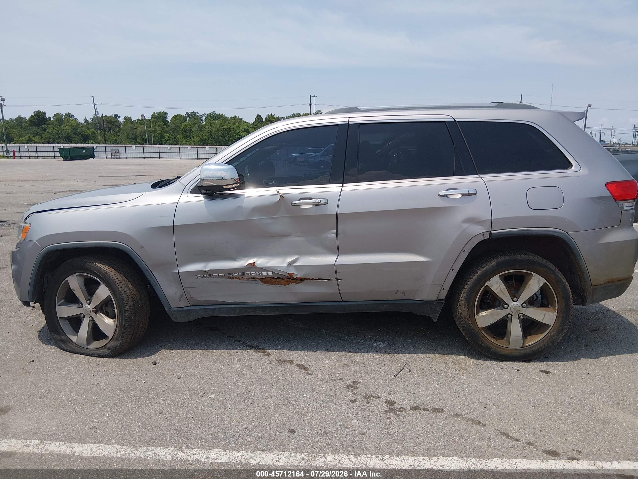 2015 Jeep Grand Cherokee Limited Silver vin: 1C4RJEBG3FC192985