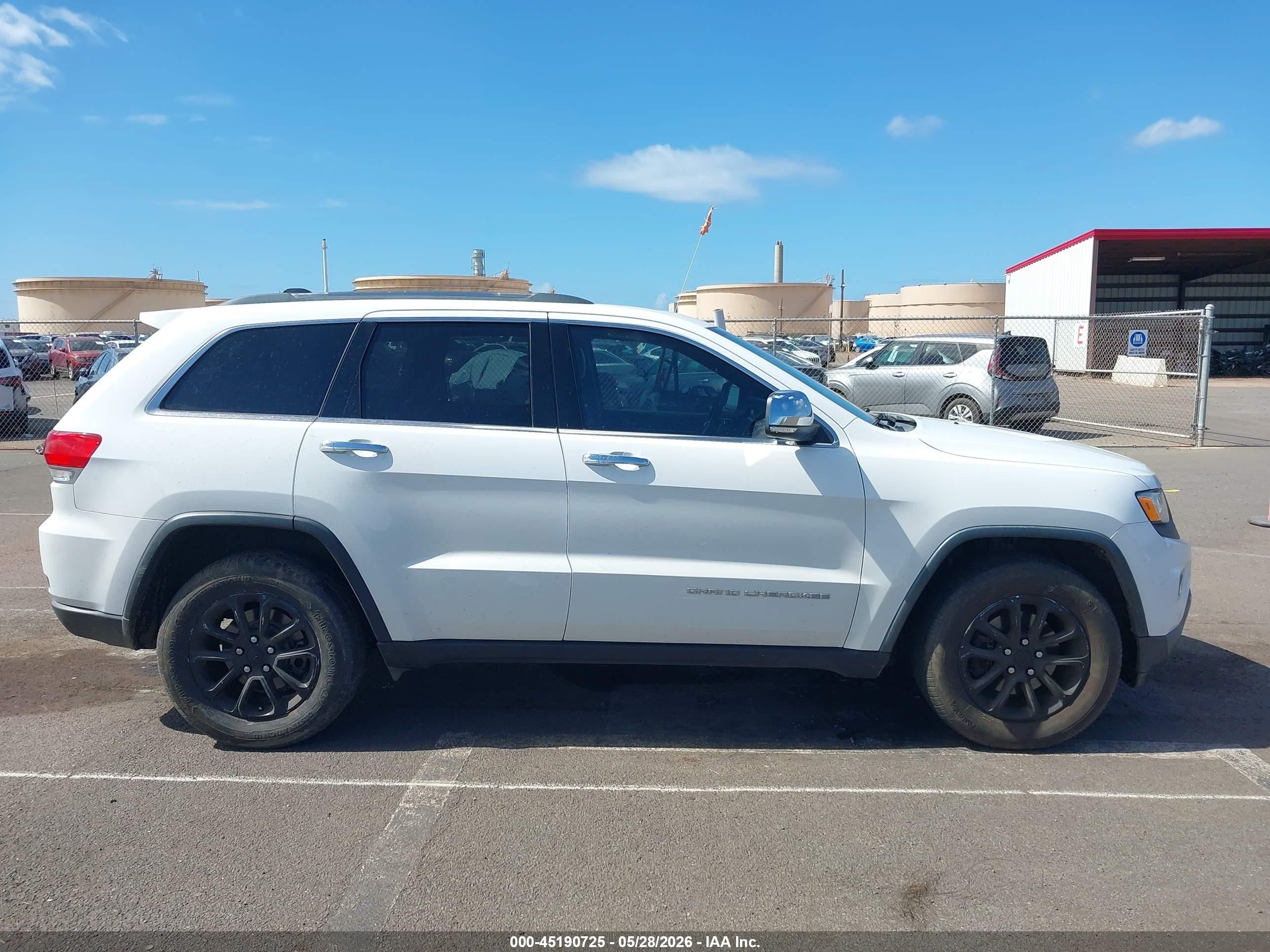 2015 Jeep Grand Cherokee Limited White vin: 1C4RJEBG3FC235415
