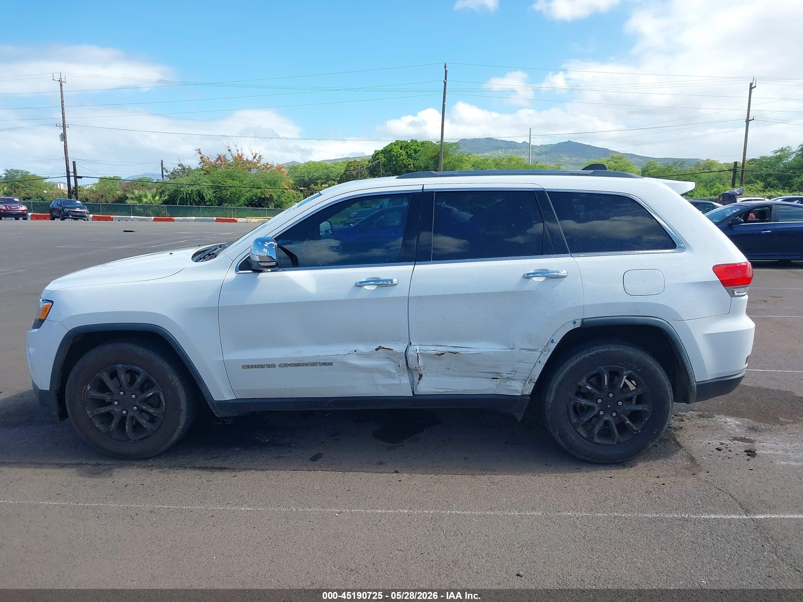 2015 Jeep Grand Cherokee Limited White vin: 1C4RJEBG3FC235415