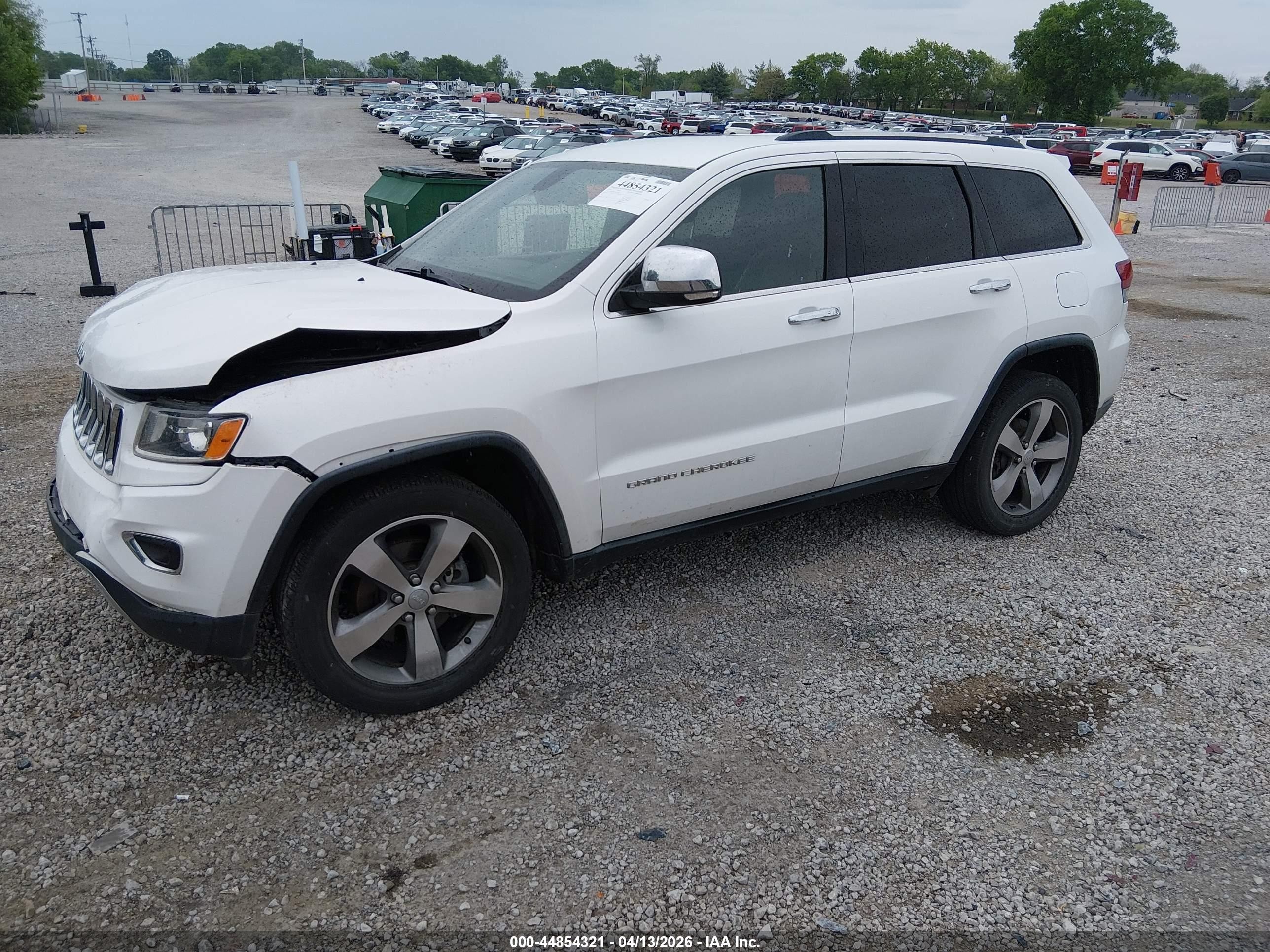 2015 Jeep Grand Cherokee Limited White vin: 1C4RJEBG3FC239092