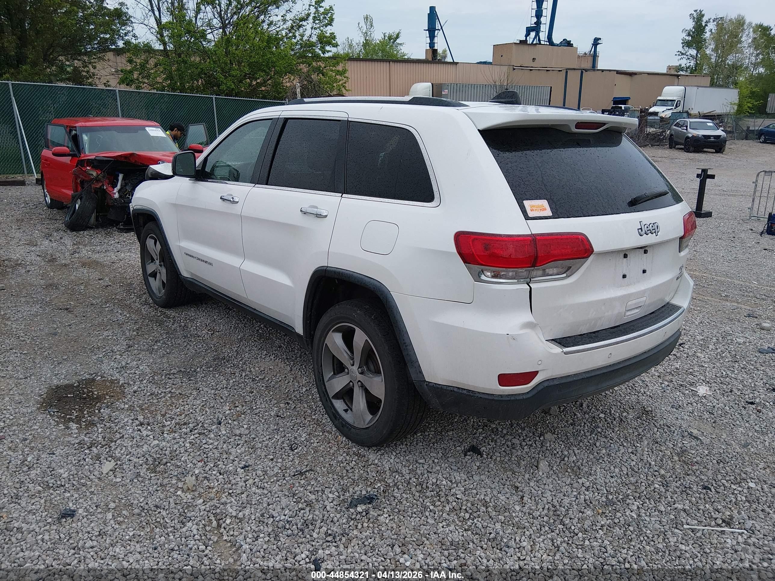 2015 Jeep Grand Cherokee Limited White vin: 1C4RJEBG3FC239092