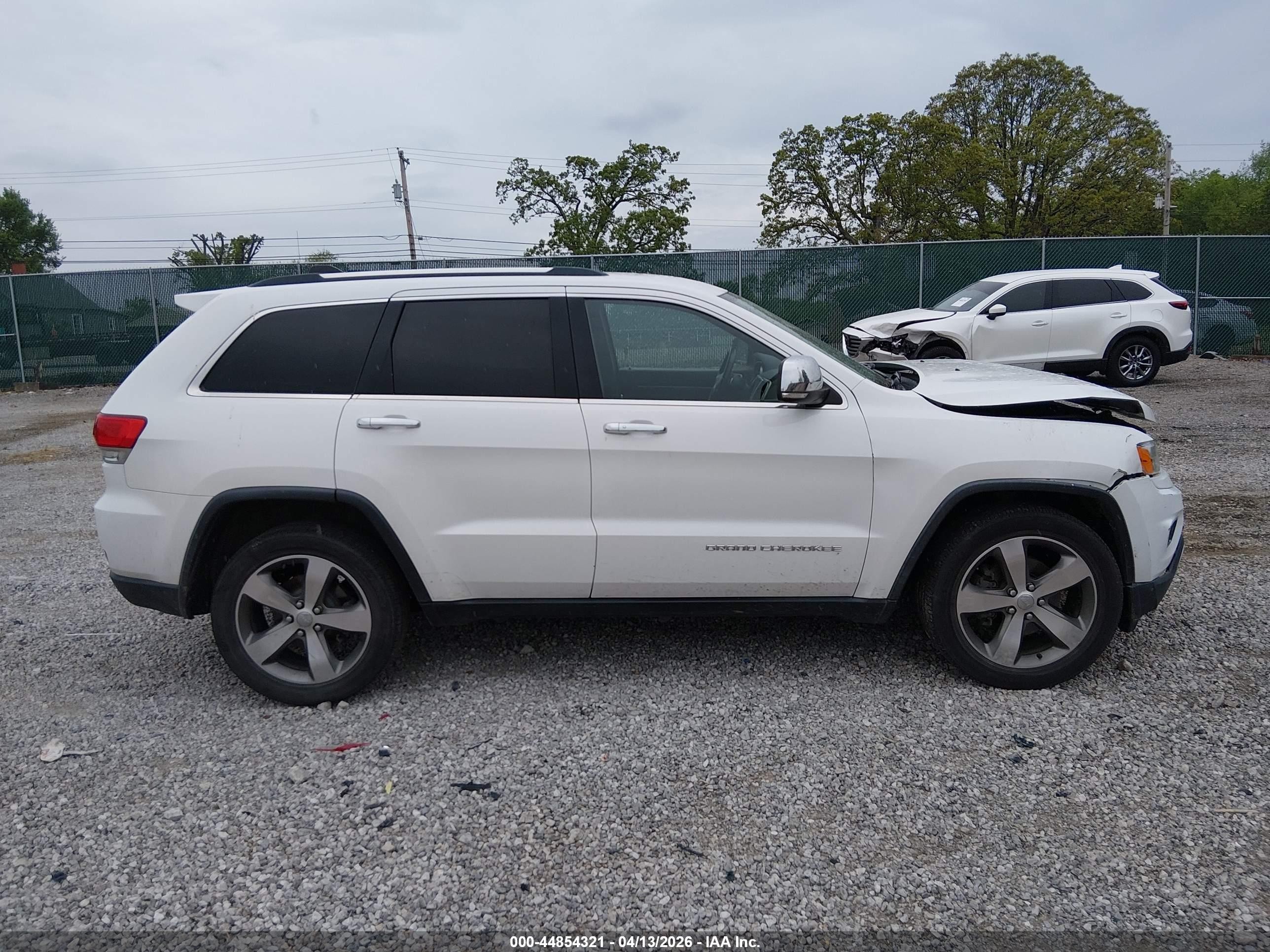 2015 Jeep Grand Cherokee Limited White vin: 1C4RJEBG3FC239092