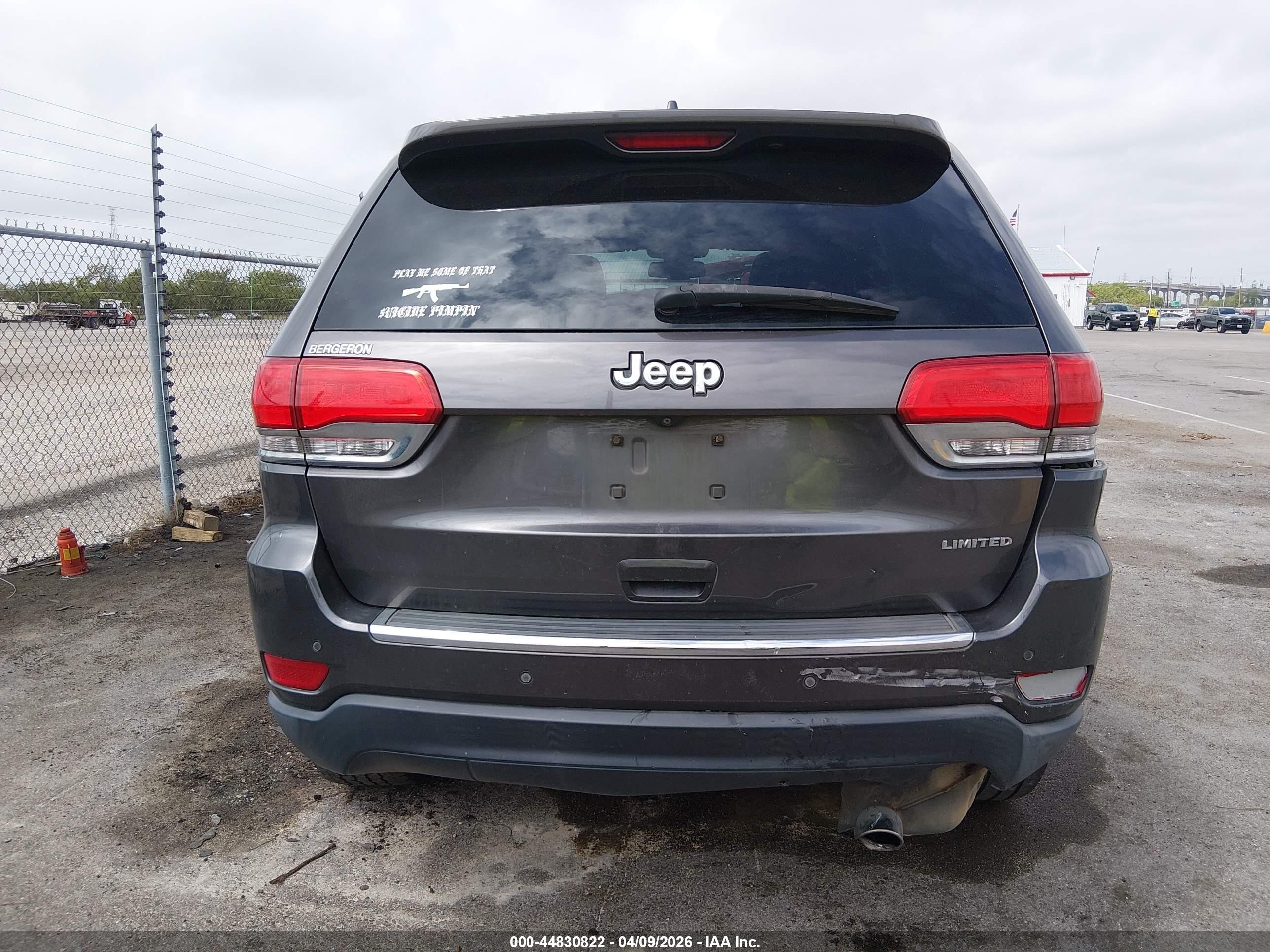 2015 Jeep Grand Cherokee Limited Gray vin: 1C4RJEBG3FC635345