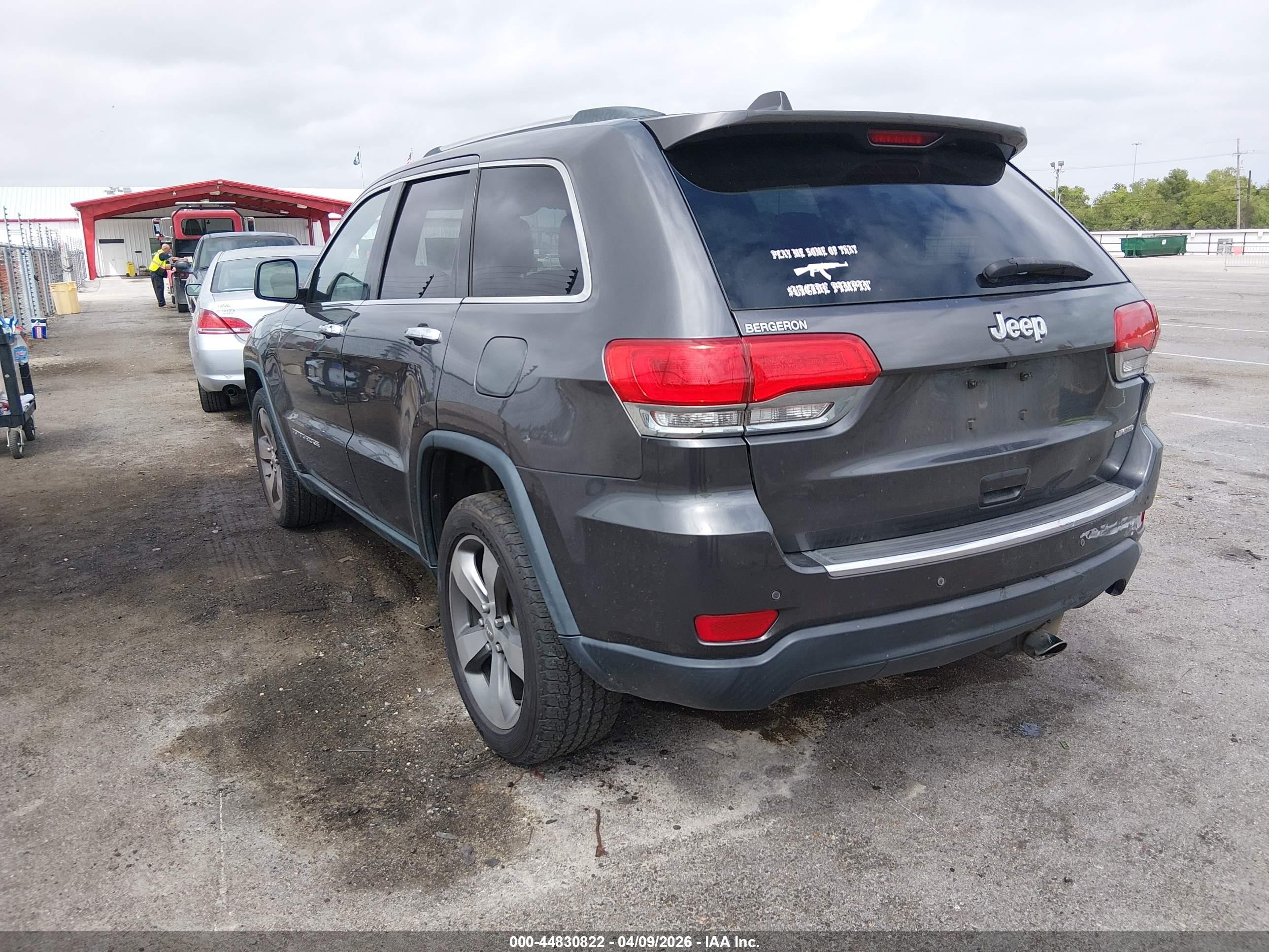 2015 Jeep Grand Cherokee Limited Gray vin: 1C4RJEBG3FC635345