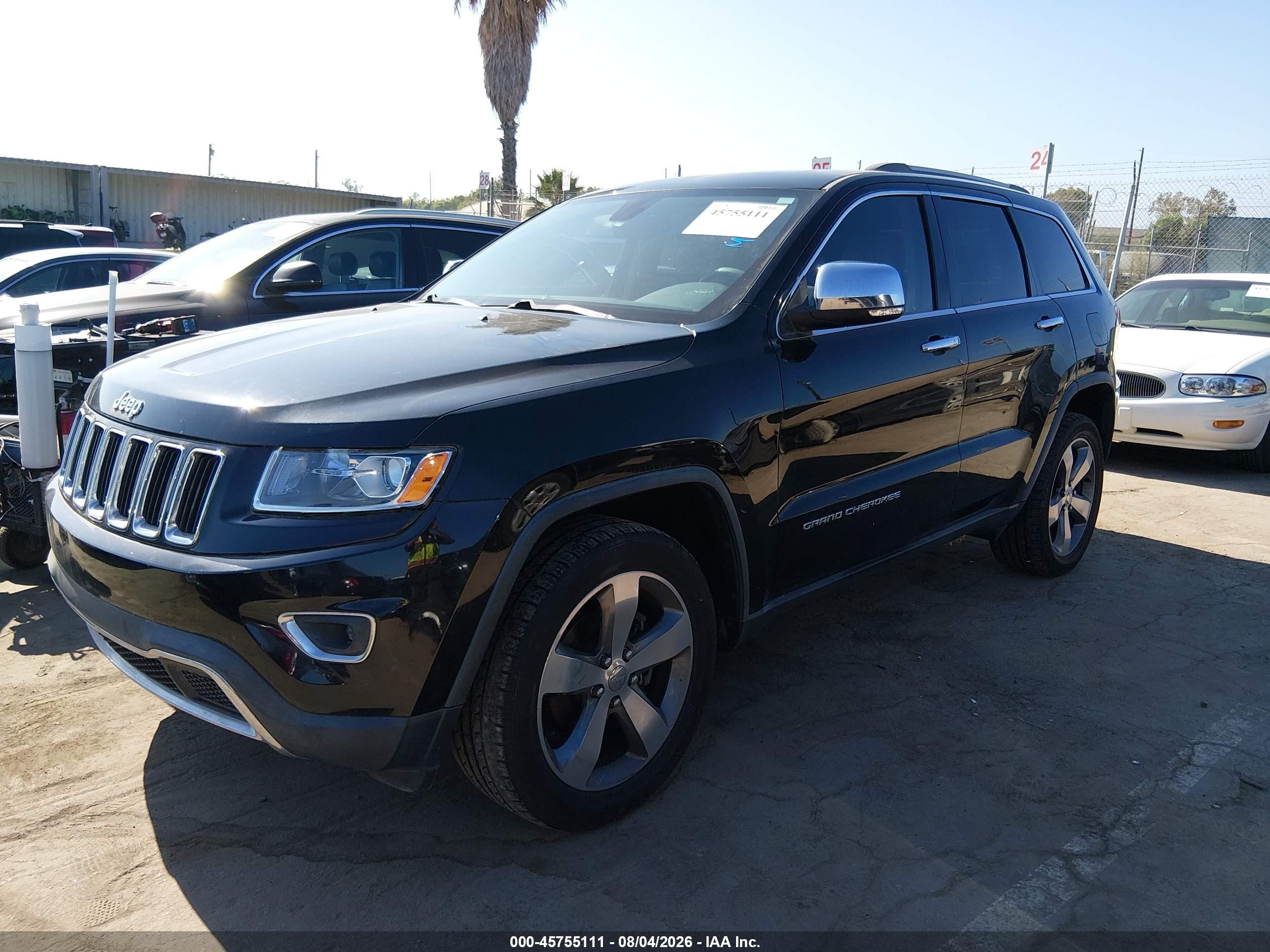 2015 Jeep Grand Cherokee Limited Black vin: 1C4RJEBG3FC678406