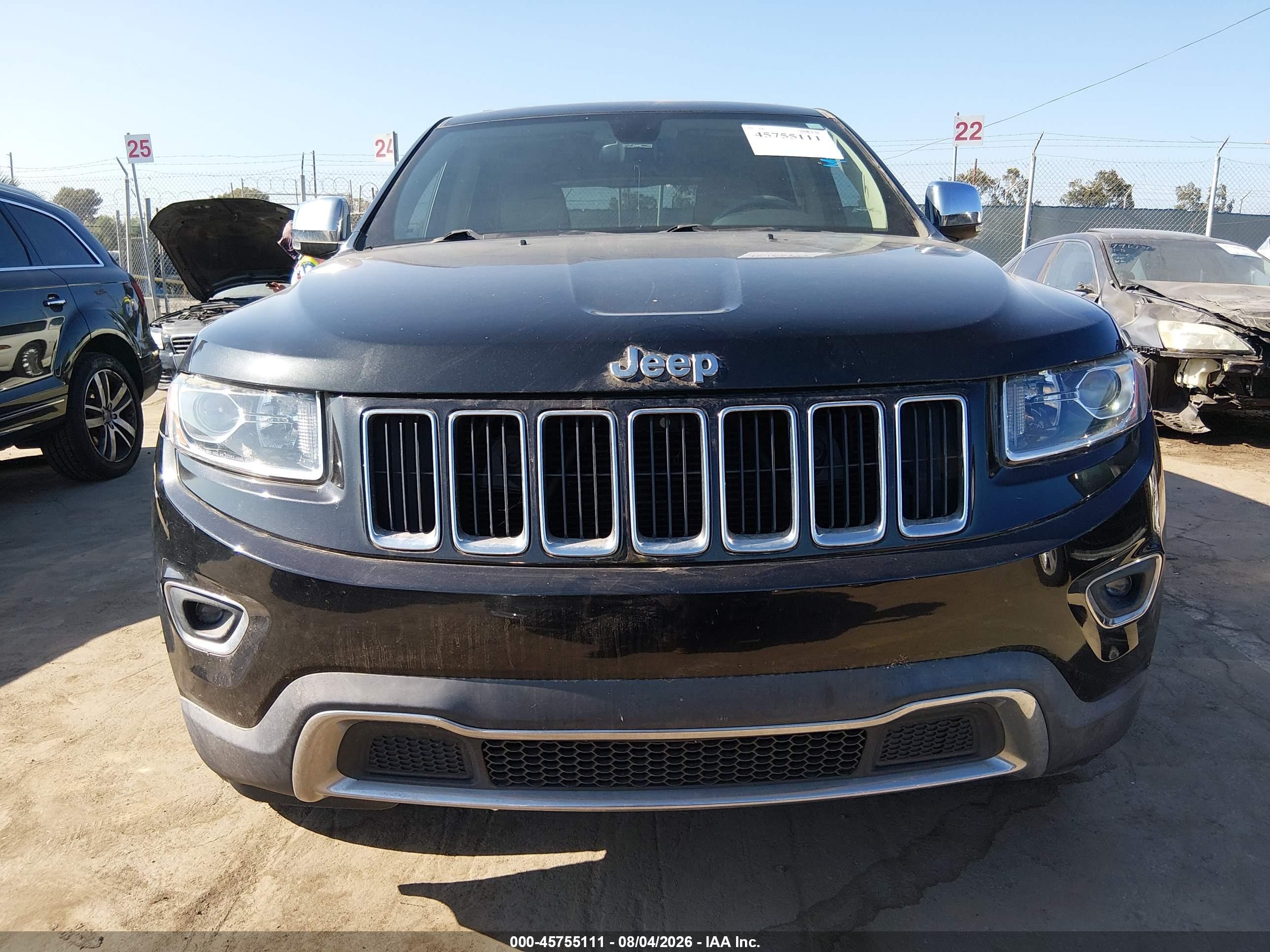 2015 Jeep Grand Cherokee Limited Black vin: 1C4RJEBG3FC678406