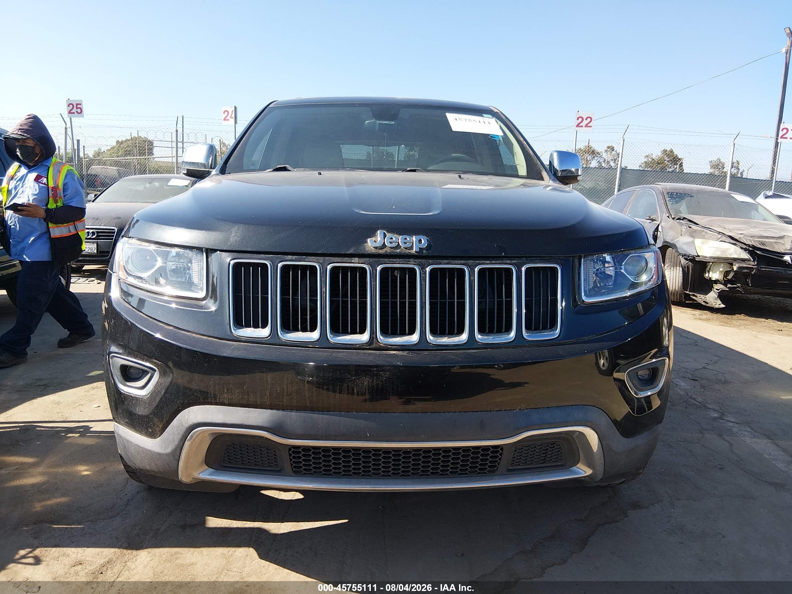 2015 Jeep Grand Cherokee Limited Black vin: 1C4RJEBG3FC678406