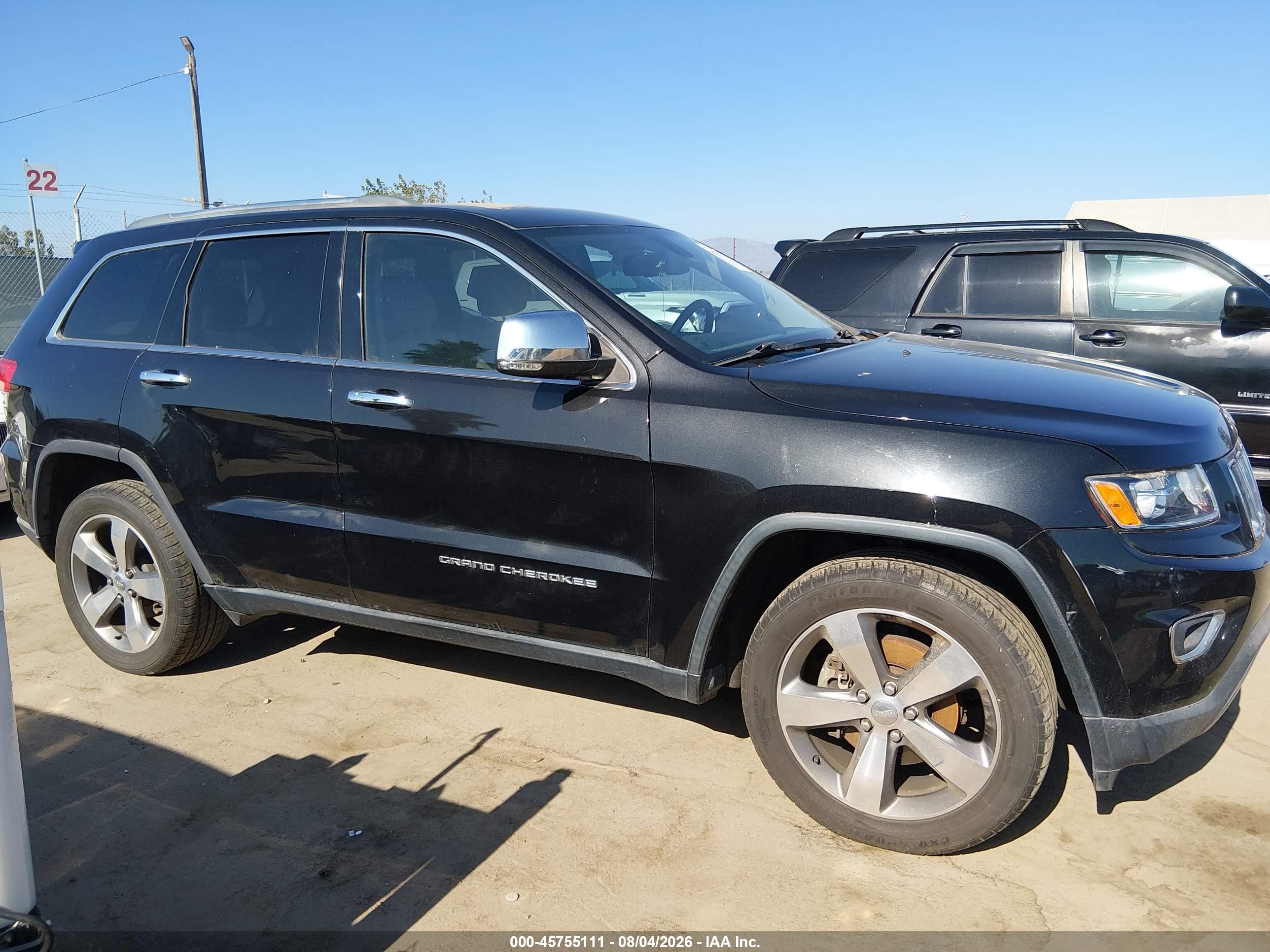 2015 Jeep Grand Cherokee Limited Black vin: 1C4RJEBG3FC678406