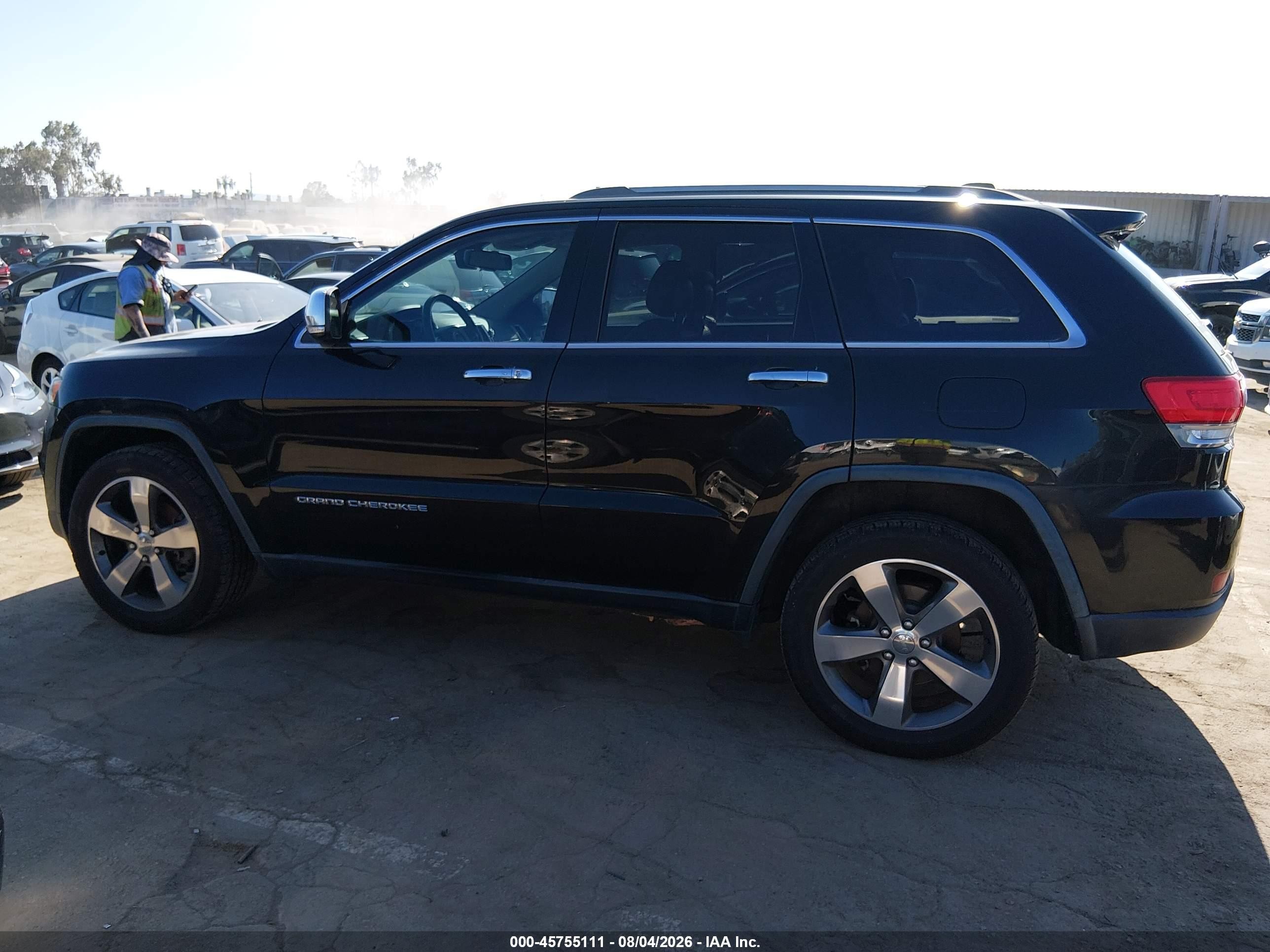 2015 Jeep Grand Cherokee Limited Black vin: 1C4RJEBG3FC678406
