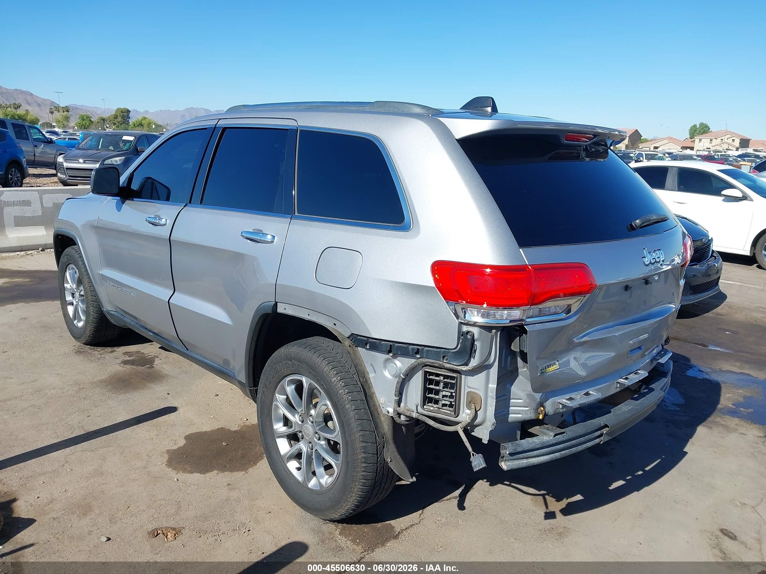2015 Jeep Grand Cherokee Limited Gray vin: 1C4RJEBG3FC718757