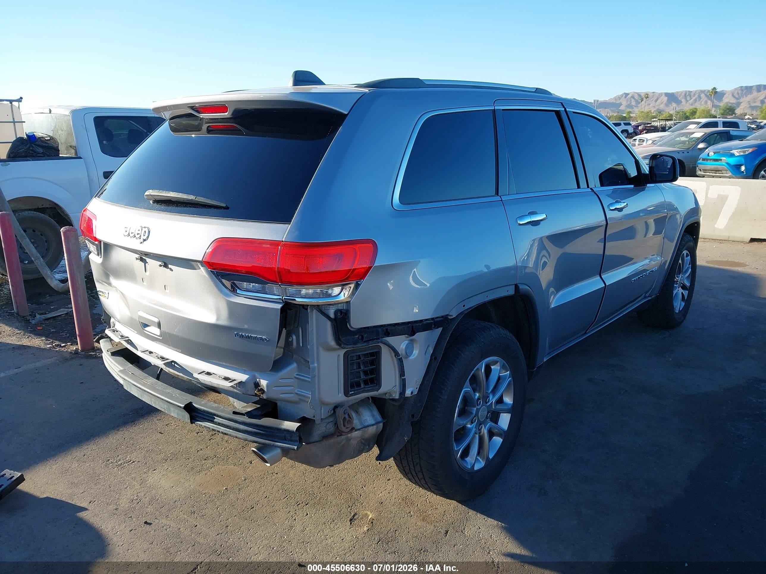 2015 Jeep Grand Cherokee Limited Gray vin: 1C4RJEBG3FC718757